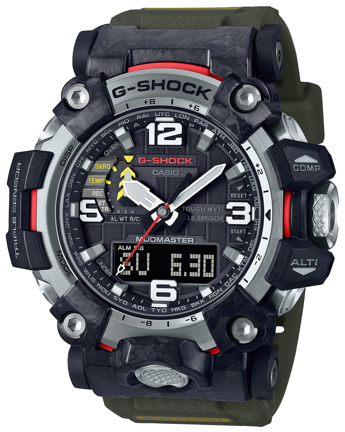 Casio Analog-Digital GWG-2000-1A3ER, Grey, Strip
