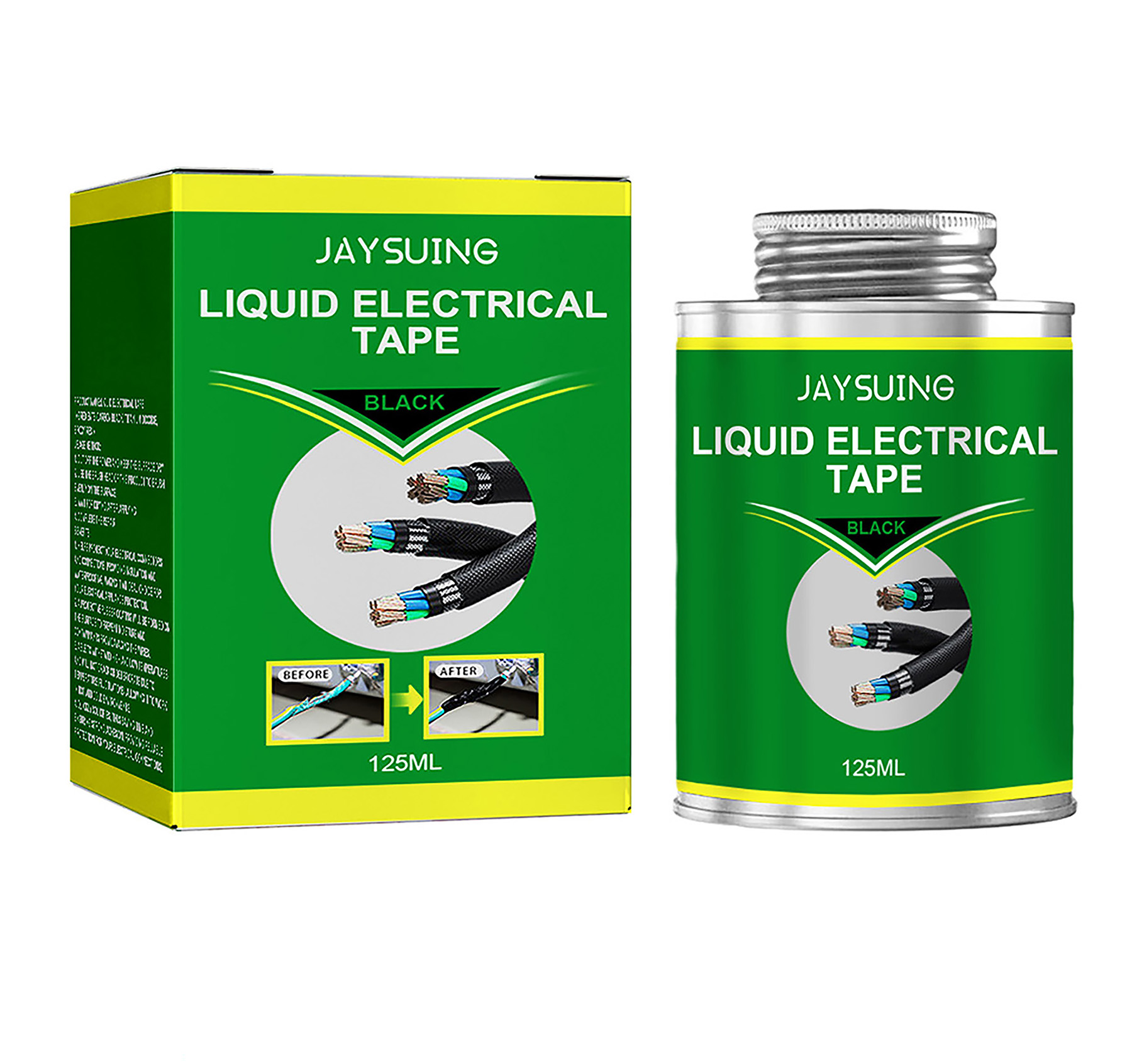 Image of 4.2oz (125ml) Liquid Electrical Tape, Waterproof & High Temperature Resistant, Fast-Drying Liquid Insulation Glue for Electronics, Wires & Electrical Equipment (White)