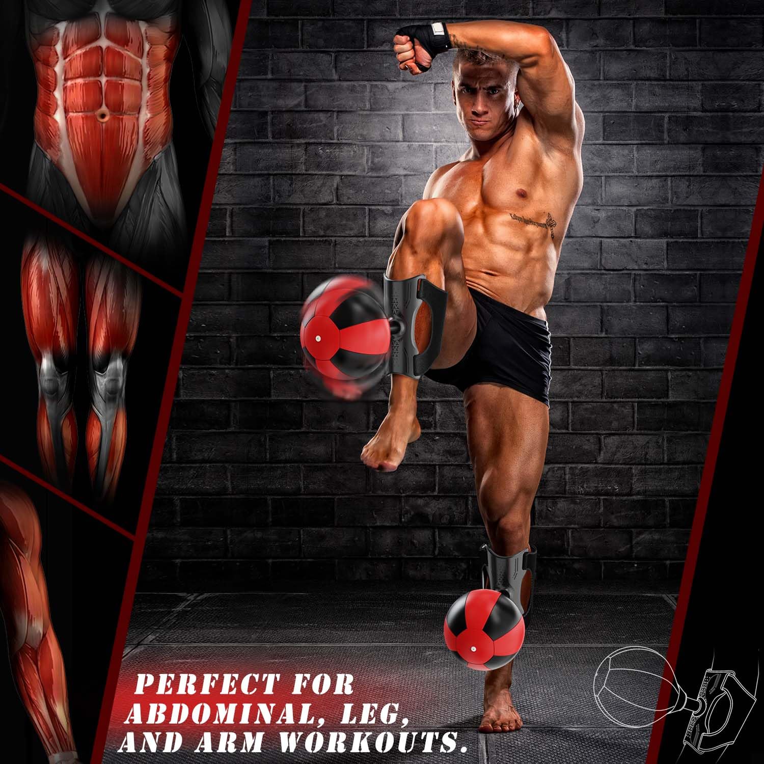 Sit Up Punchingball,Abdominale con Saco de Boxeo y Espinilleras, Innovador y Divertido Equipo de Fitness para el Hogar.