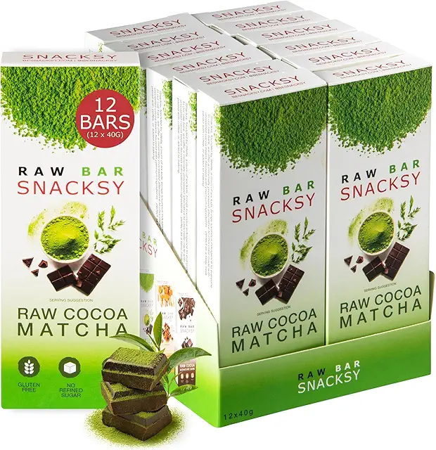 Vegan Matcha Chocolate Bars - Gluten Free, Dairy Free, Antioxidant Rich Snacks