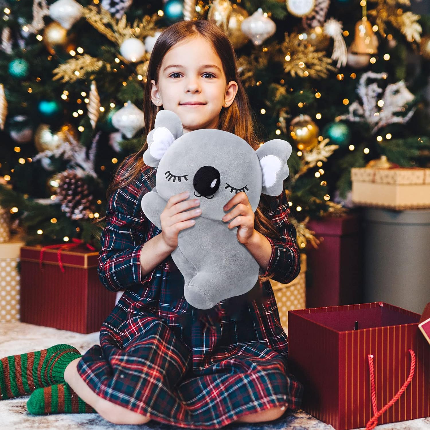 Queekay 13.8 Inch Cute Koala Stuffed Animal Creative Koala Gifts Animal Plush Pillow Stuffed Toy for Clever Boy's and Girl's Room Decor - Image 6