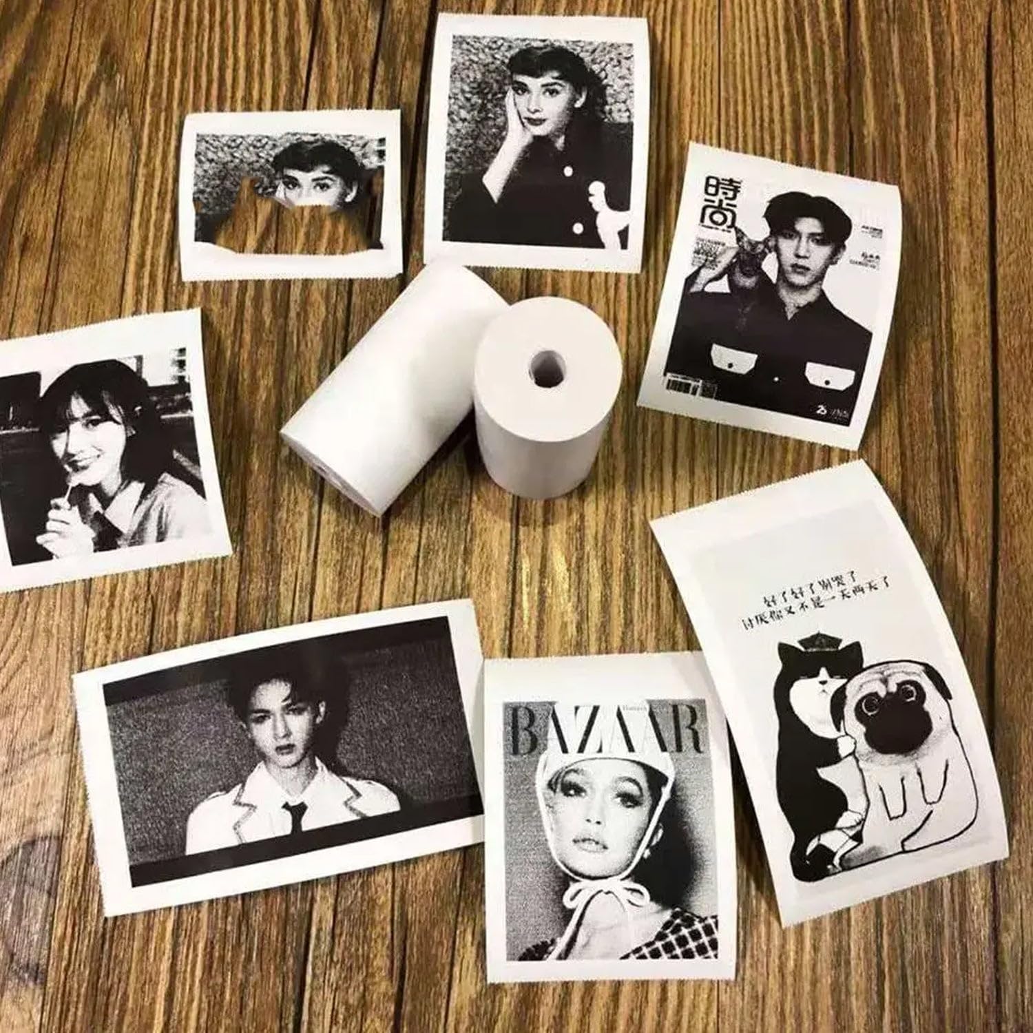 Alushen Small Thermal Printer Paper, Printing Paper Roll Aging Resistant Fast Color Rendering Portable Clear Printing for Travel (1 Pc/Printing Paper Roll) 3