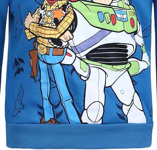 Miniatura 5 de Disney Toy Story Woody and Buzz Lightyear - Sudadera con capucha para niños pequeños, pequeños y grandes, color azul