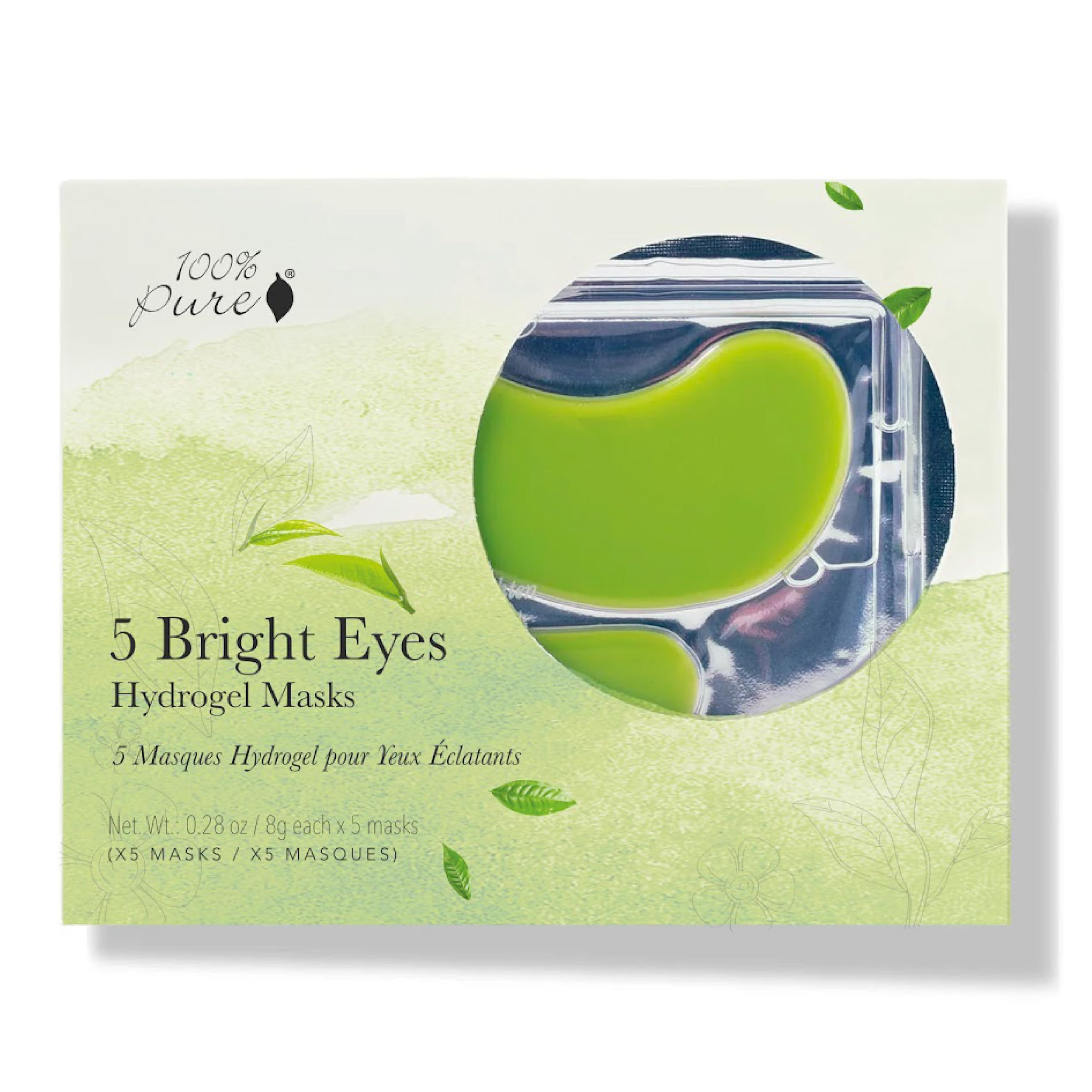 Bright Eyes Masks Under Eye Skincare Wrinkle Smoothing Replenishment Diminish Dark Circles, Puffiness - Hydrating & Moisturizing Patches For Tired Eyes & Morning Bags - Vegan - 5 Pack