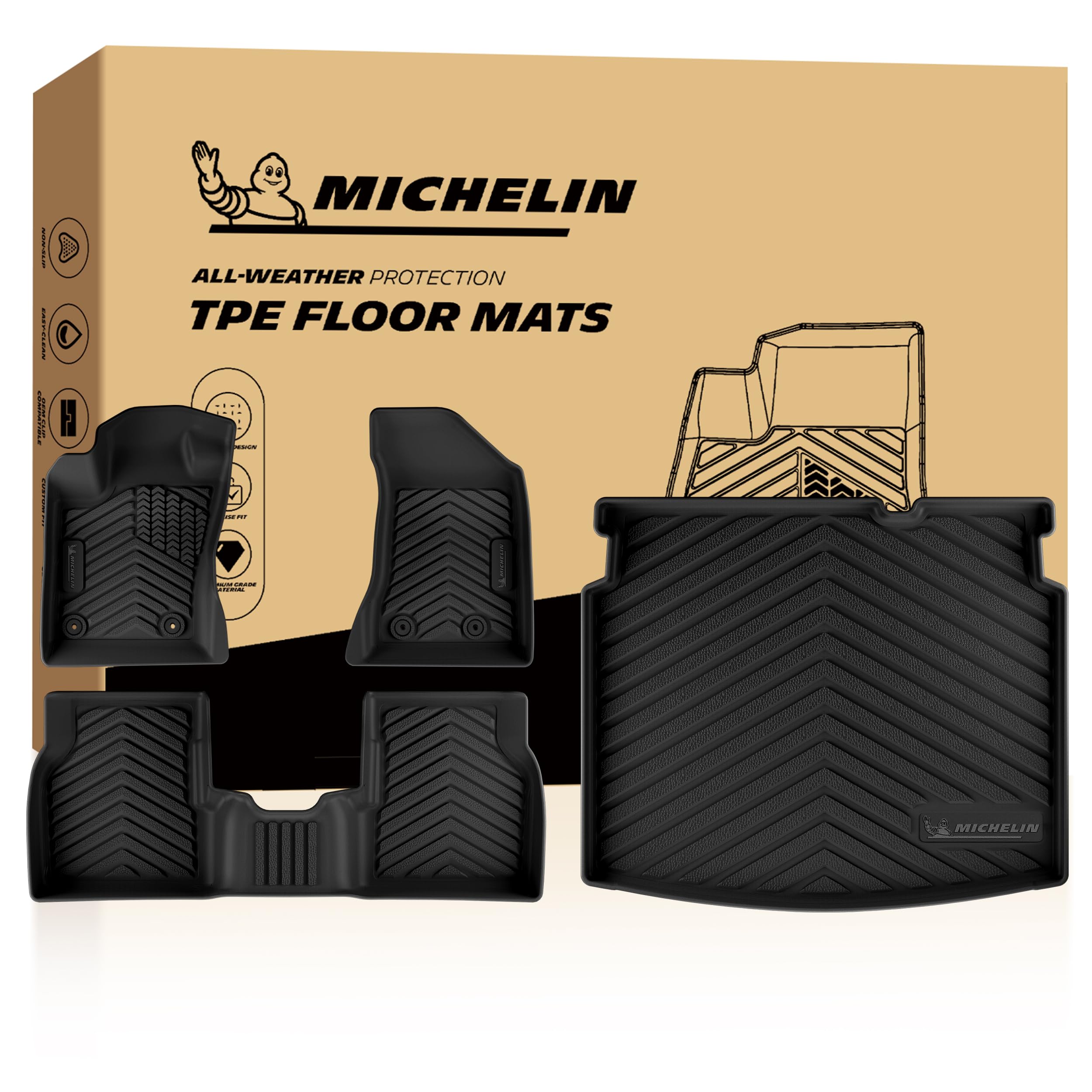Michelin Vehicle Mats for 2017-2026 Jeep Compass (4 Piece)