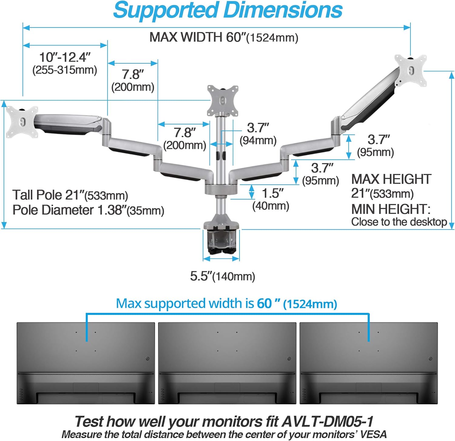 Blасk Frіdау - 40% оƒƒ AVLT Triple 13-32 Monitor Arm Desk Mount fits Three Flat/Curved Monitor Full Motion Height Swivel Tilt Rotation Adjustable Monitor Arm - VESA/C-Clamp/Grommet/Cable Management 🔥 Flаѕh Sаlе AVLT Triple 13-32 Monitor Arm Desk Mount fits Three Flat/Curved Monitor Full Motion Height Swivel Tilt Rotation Adjustable Monitor Arm - VESA/C-Clamp/Grommet/Cable Management
