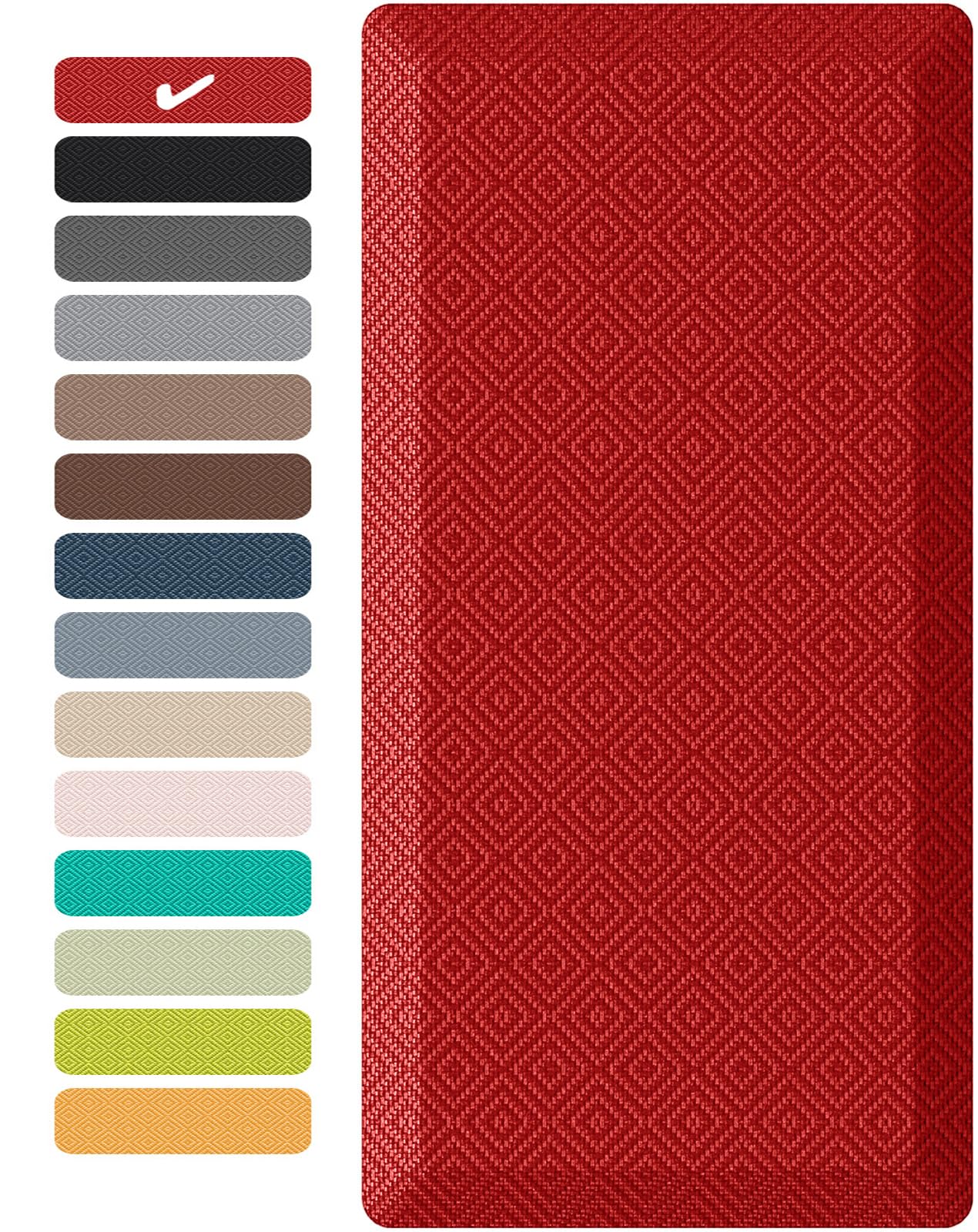 Ophanie Kitchen mats for Floor, 3/4 inch Thick, 20x48 Anti Fatigue Cushioned Mat,Kitchen Rugs,Waterproof,Comfort Ergonomic Standing Mat for Office,Home,Sink with 99+ Pairs of Anti-Slip Bottom Ridges