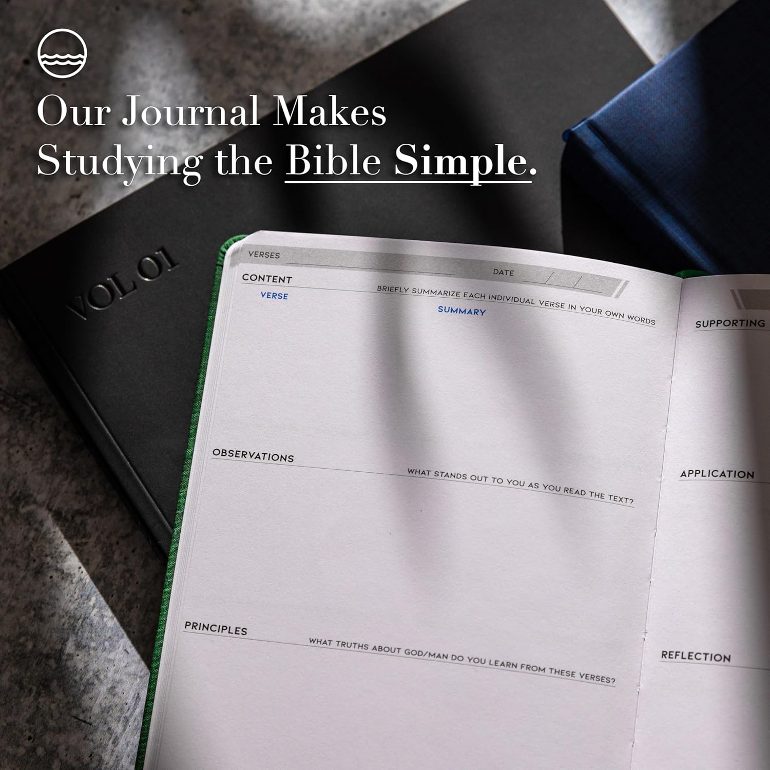 Deep Waters Project Bible Study Journal, Structured Process Journal for Men & Women with 100+ Process Pages, a Scripture Memorization Guide & Space for Notes