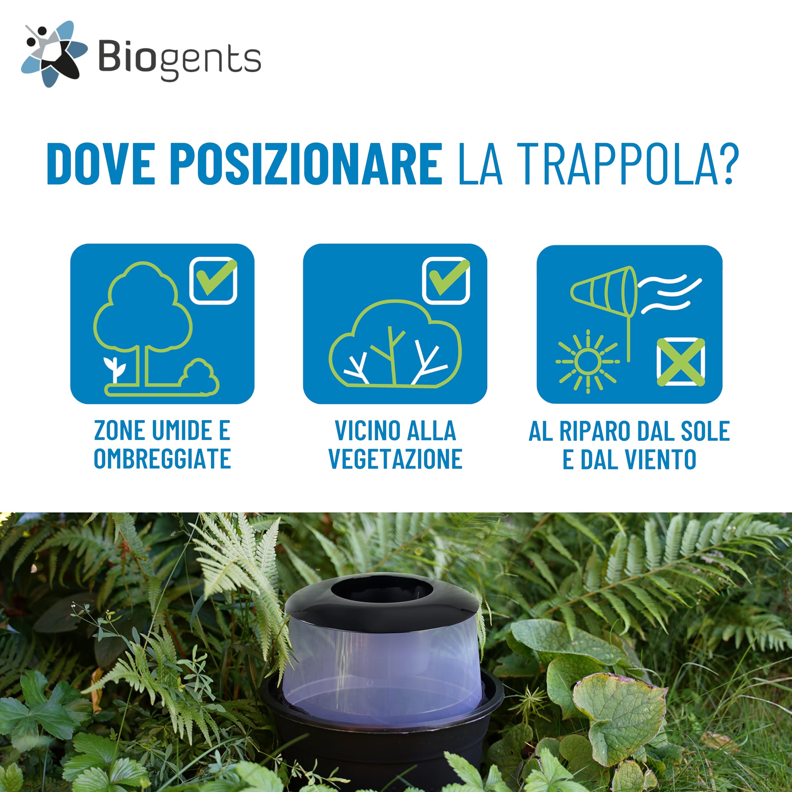 BIOGENTS BG-Gat Reflect-Tech - Piège À Moustiques Tigre Extérieur Anti-Ponte - sans Insecticide - Taux de Capture x2 - Limite la Reproduction - Facile à Installer - 2 Pièges + 4 Fiches Collantes