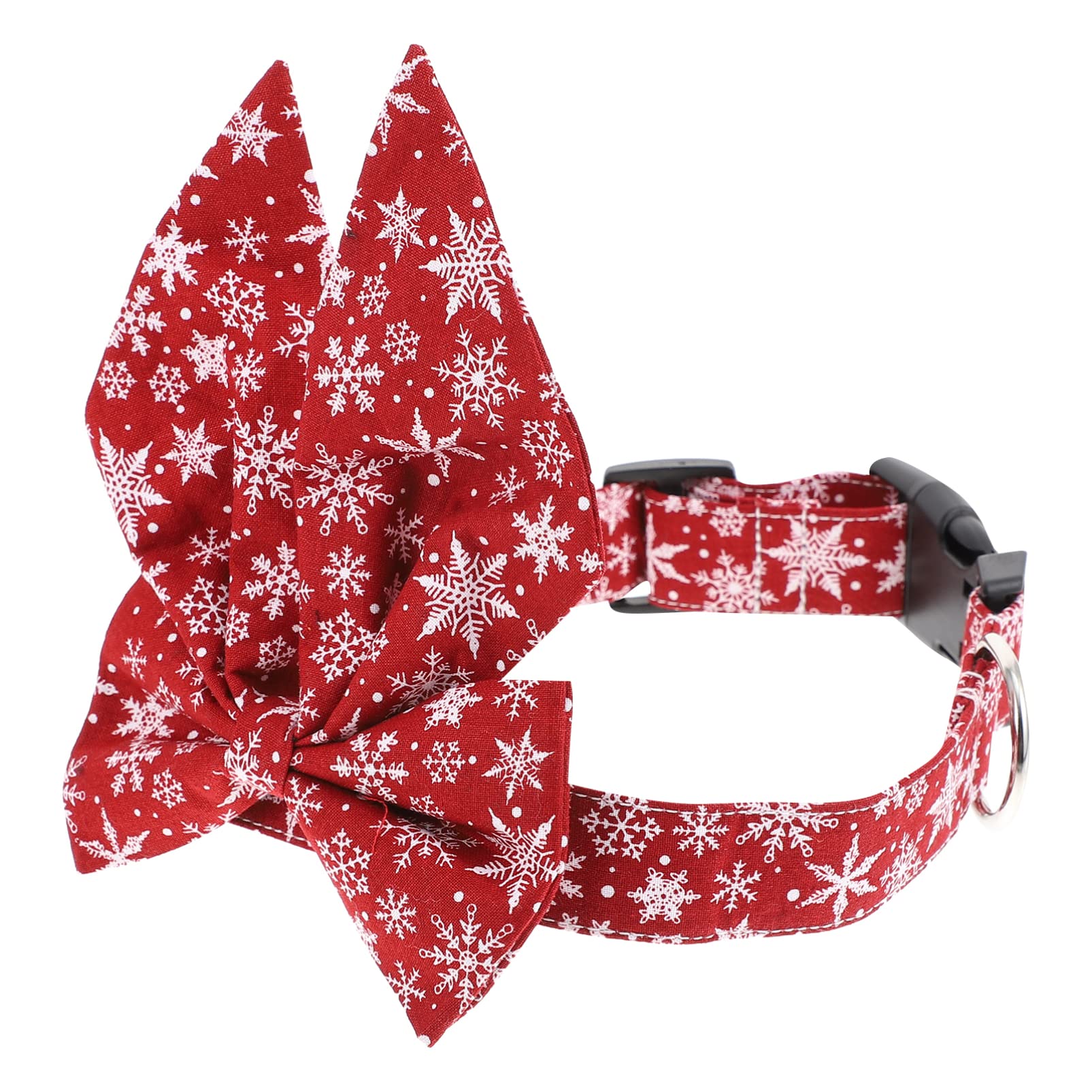 Mipcase 3stücke Weihnachts-hundehalsband Mit Abnehmbarem Fliegen-Design Dekoratives Halsband Für Haustiere Verstellbar Atmungsaktivem Baumwollmaterial Für Festliche Anlässe Und Partys