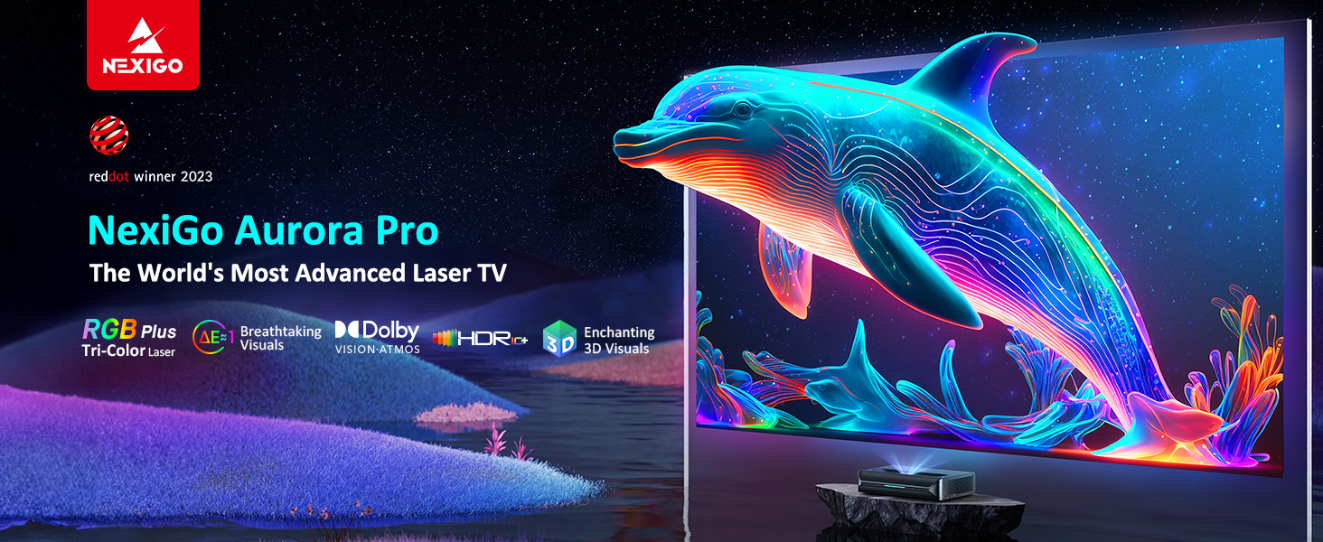 Amazon.com: NexiGo Aurora Pro, Ultra Short Throw 4K Tri-Color