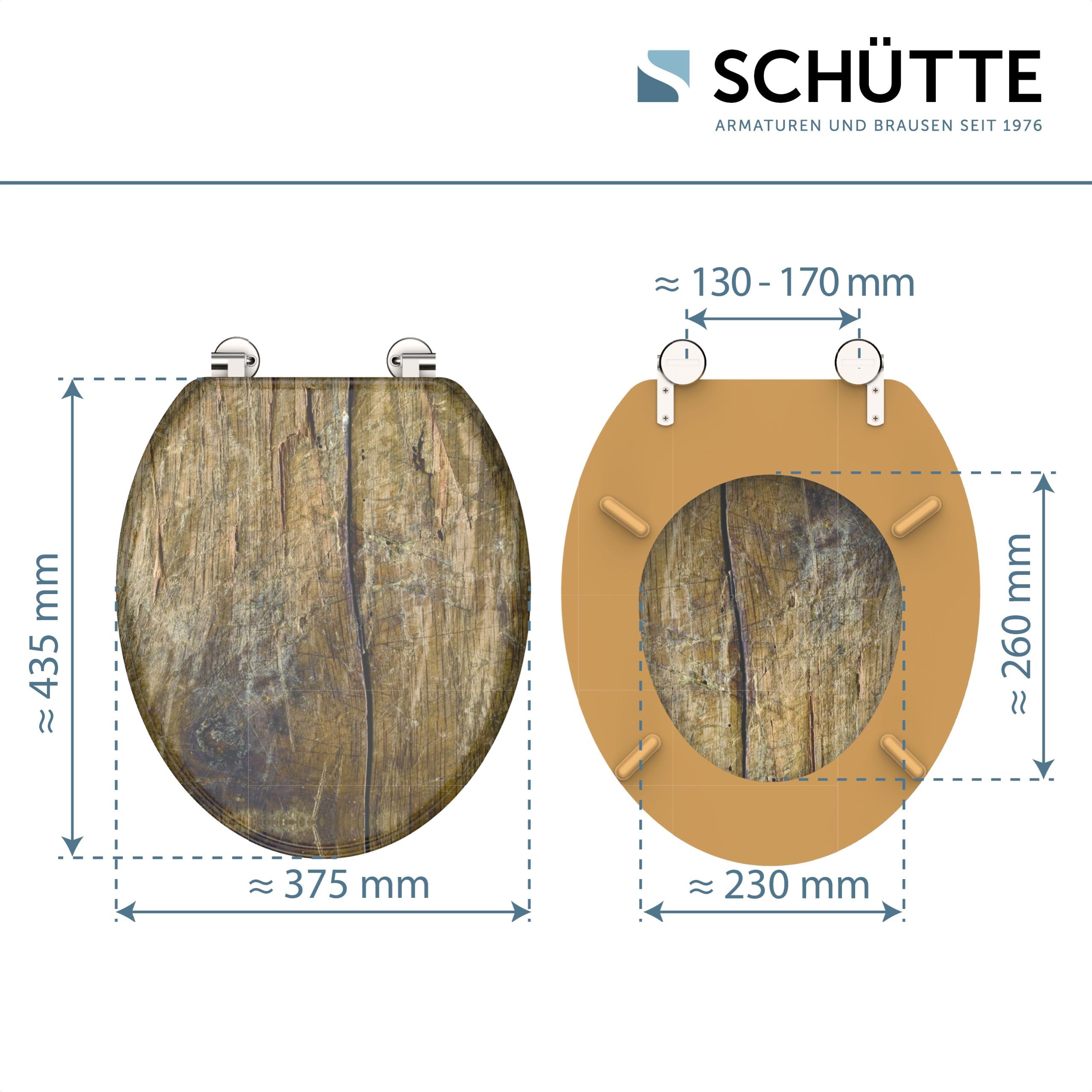 Schütte WC-bril SOLID WOOD - MDF hout - Universele O-vorm - Hygiënisch Schütte WC-bril SOLID WOOD - MDF hout - Universele O-vorm - Hygiënisch