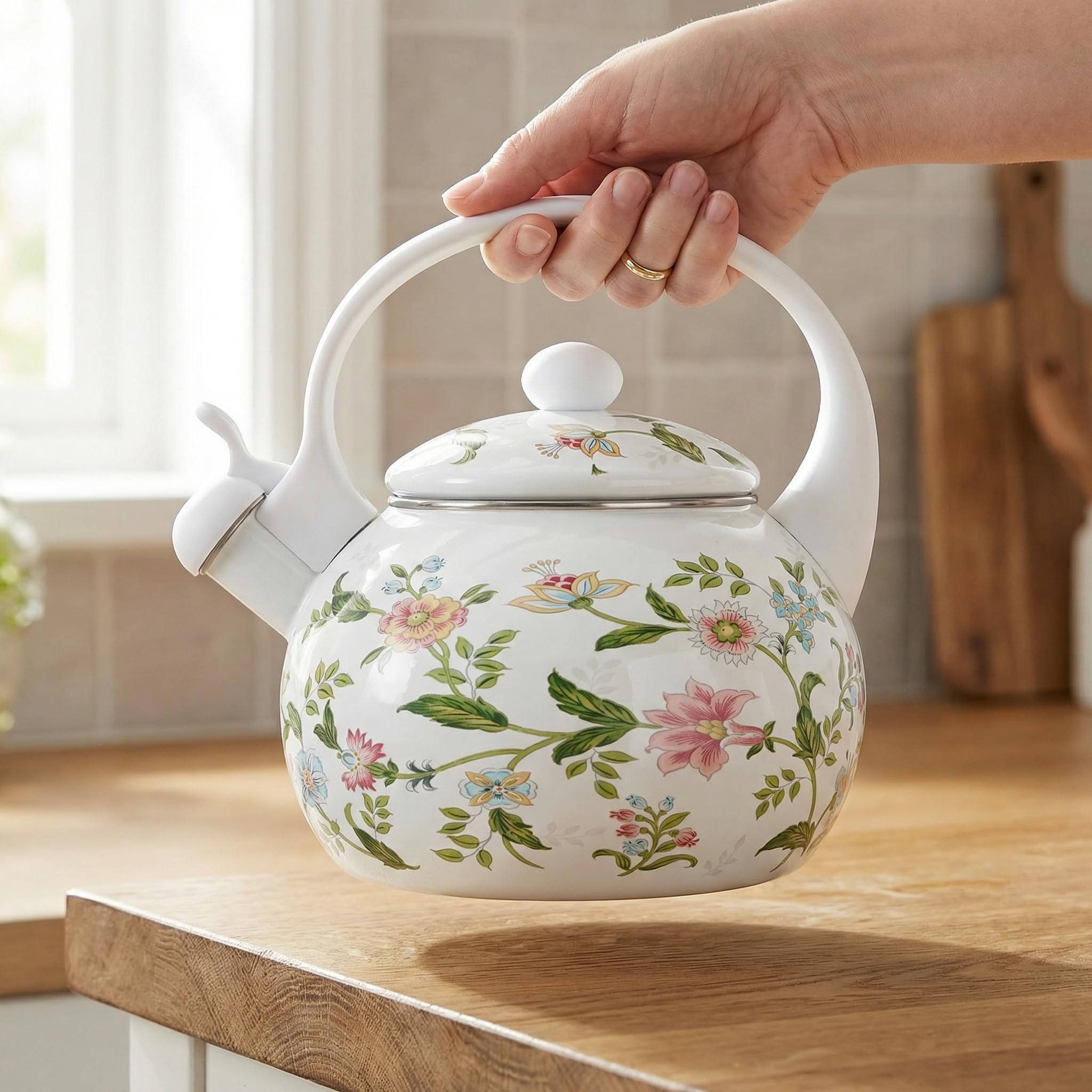 【R Stevenson & Co】ビクトリアン ティーポット Amazon.com: Jucoan 2.3 Quart Vintage Enamel Tea Kettle, Whistling