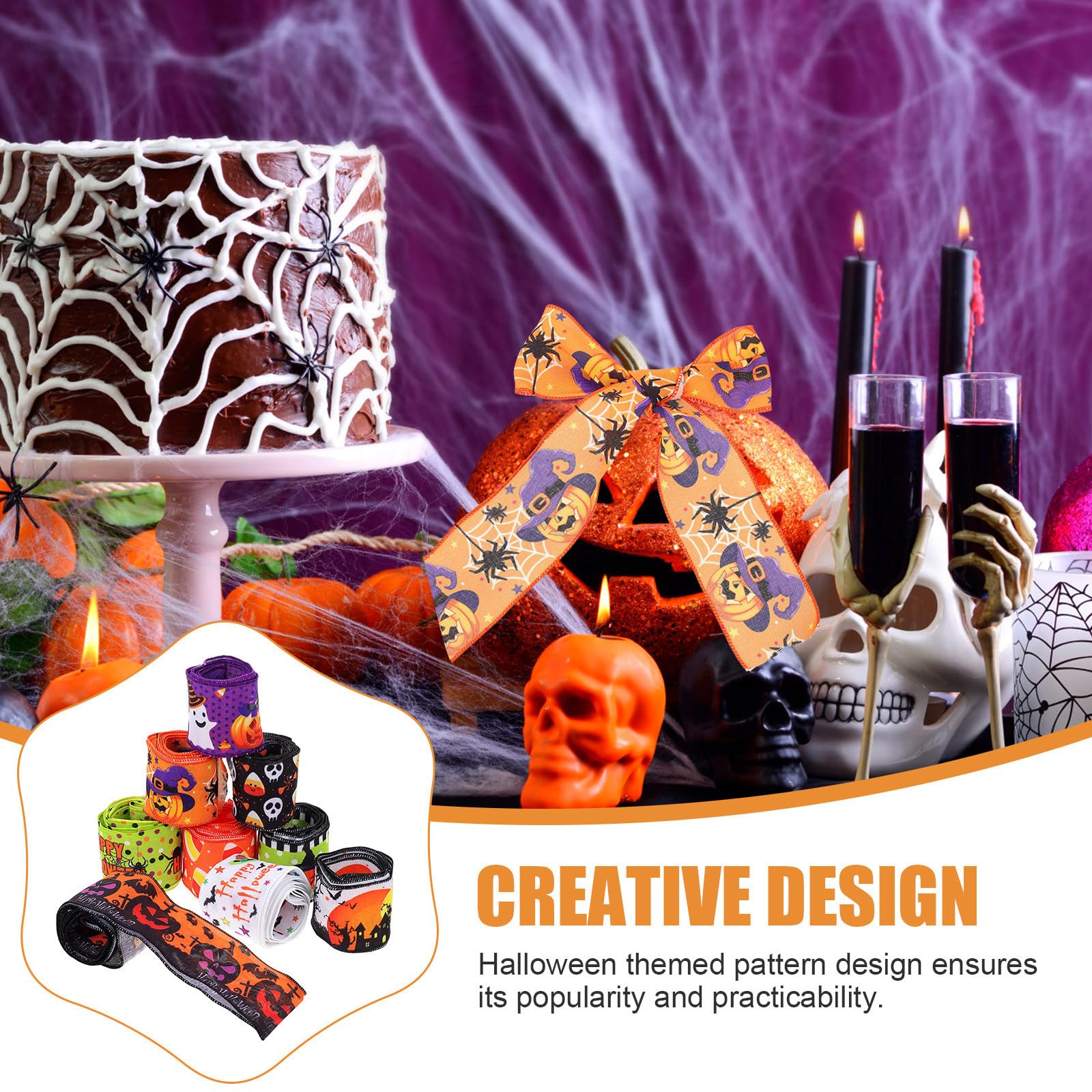 36 Rollen Festivalband Halloween Geschenkideen Geschenkband