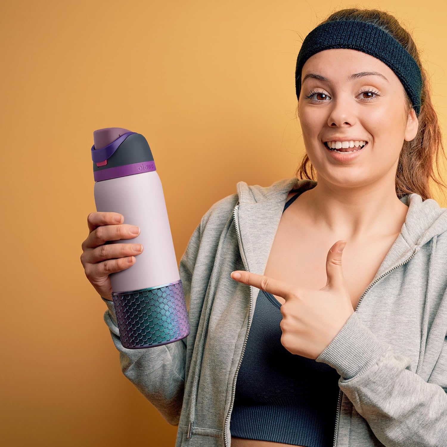 Silicone Boot for Owala Water Bottle 24 oz, Anti-Slip Protective Sleeve for Owala Twist,FreeSip and Flip Stainless Steel Water Bottle,BPA Free (Navy) - Image 3