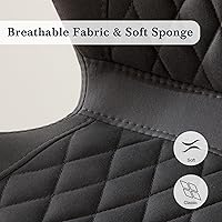 Vista 5 de Juego de 4 taburetes de bar, modernos taburetes giratorios de altura de mostrador para sillas de isla de cocina, taburetes de bar de tela ajustables