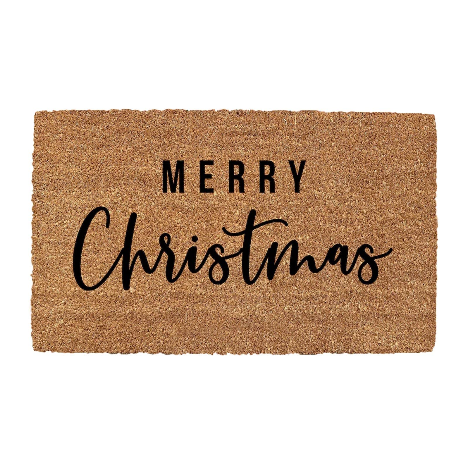 Christmas Decorative Doormat Novelty Festive Merry Christmas Doormat Welcome Door Mat Rugs Printed Merry Christmas Doormat Santa Carpet Door Mat for Indoor Outdoor Garden Rug (40 * 60cm)