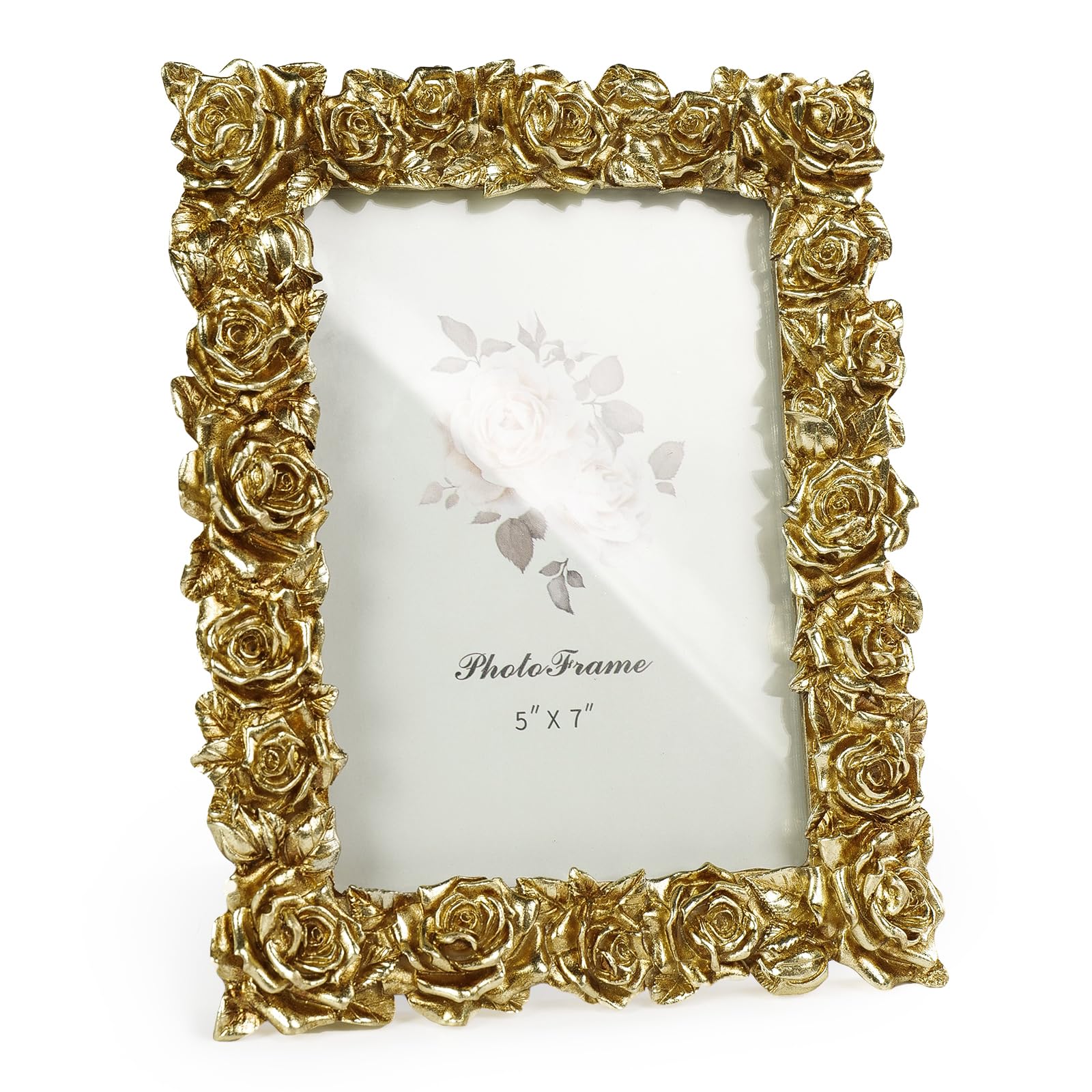 Amazon.com - Cuspin 5x7 Picture Frame Vintage Gold Frames, Gold