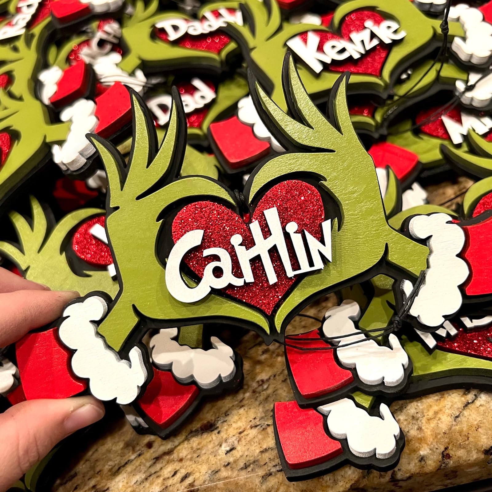 Red Doberman Dobie Dog Santa Hat Christmas Ornament Porcelain China U.s.a. Gift