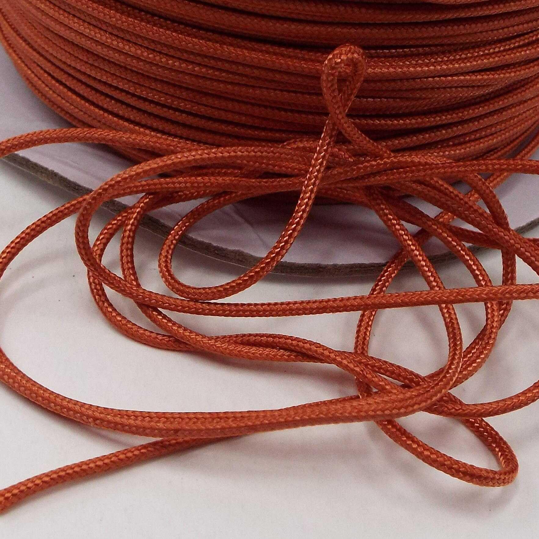 2mm Cord Blind Light Pull Braided Tent 18 Colours Buy 5m 10m 20 40m 201D, 271 Terracotta Rust Chestnut, 10 Metres