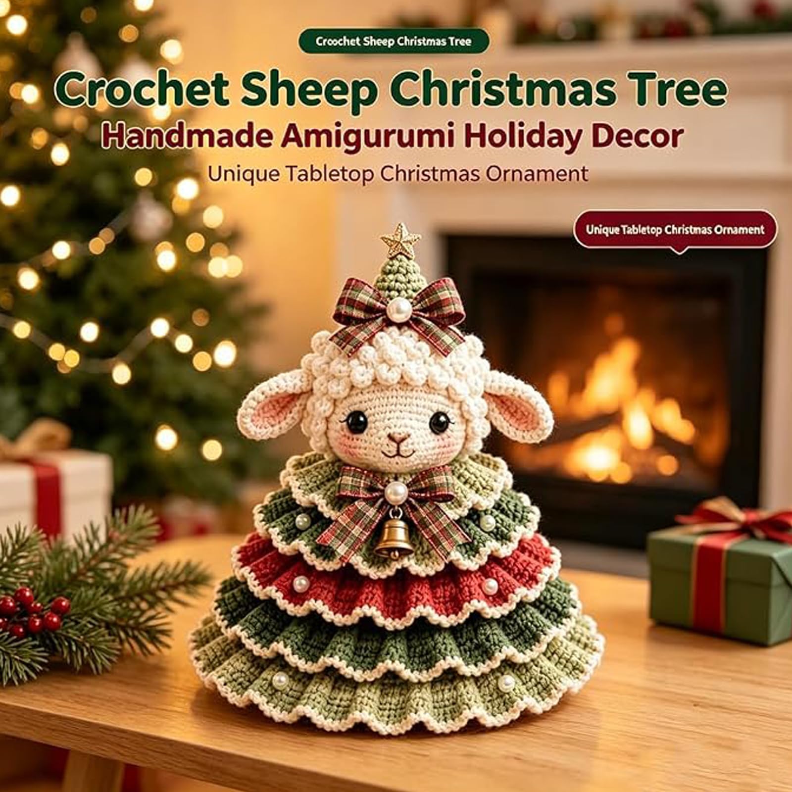 Kit Uncinetto Animali Albero Natale, Kit Mucca Highland (F#) | Kit Uncinetto Per Principianti Lana Gancio Imbottitura Accessori Ideale Per Decorazione Tavola Natalizia