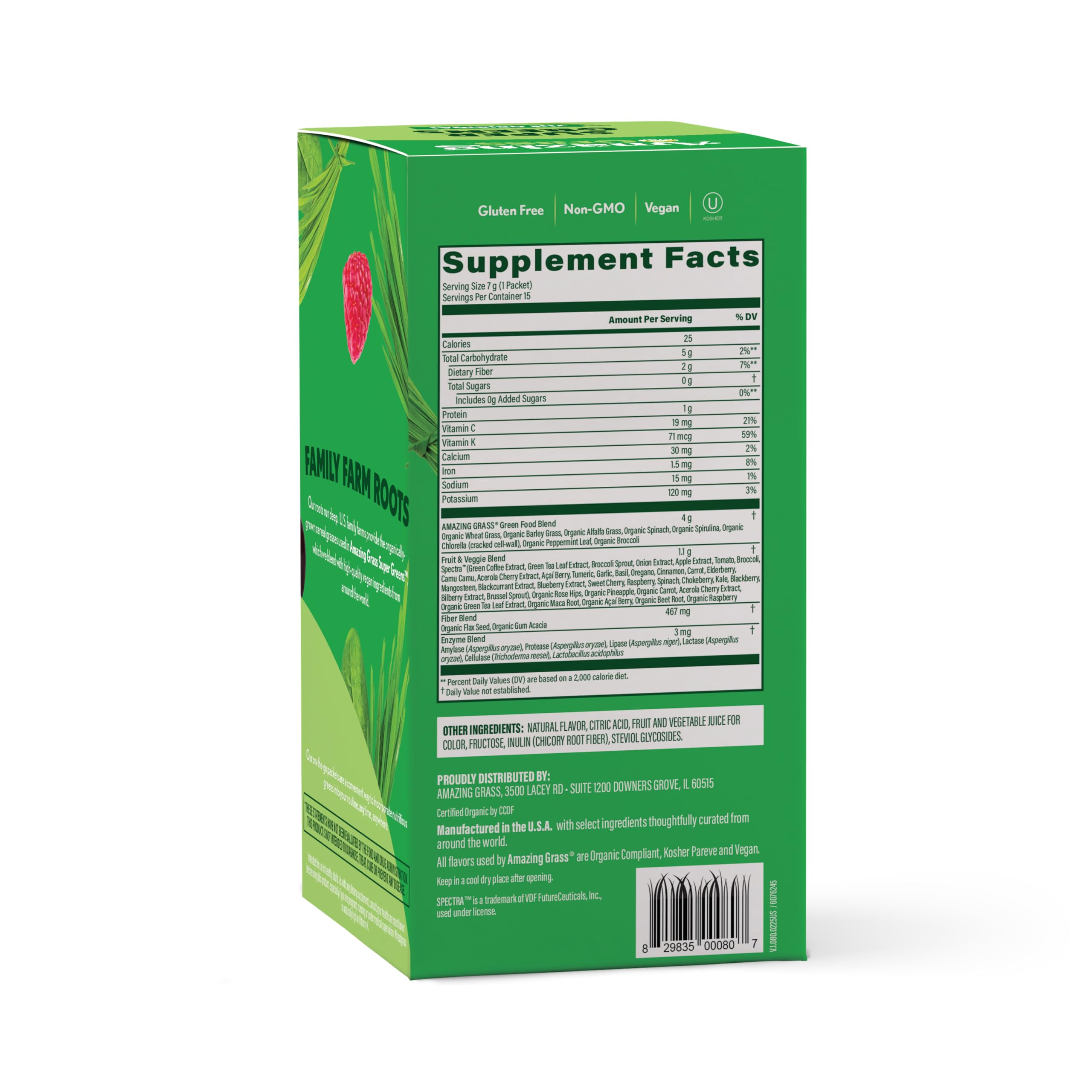 Amazing Grass Super Greens Antioxidant Stick Packs Sweet Berry, 15 Servings — Amazon image 11