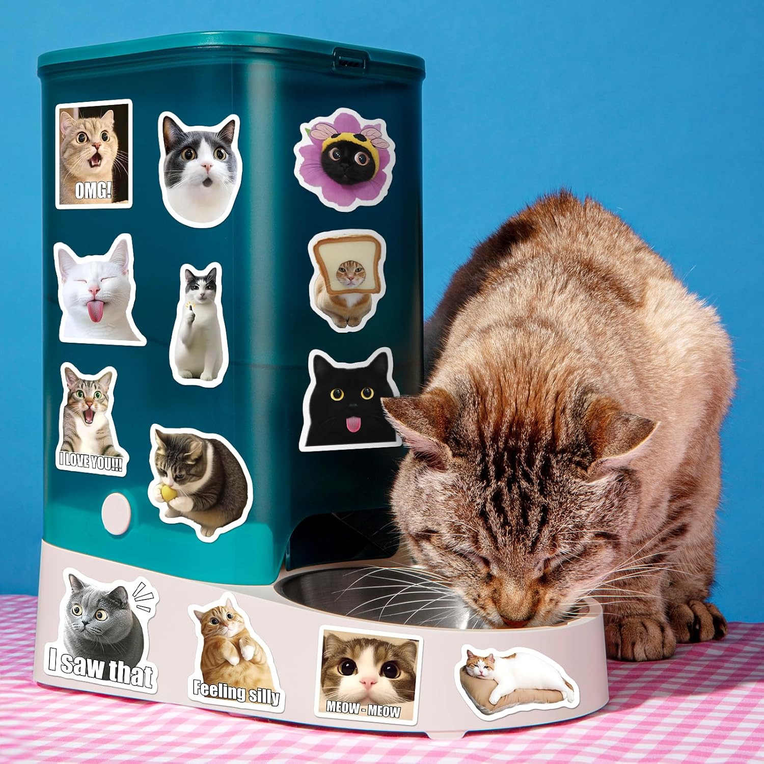 200 PCS Cat Stickers Pack Cat Meme Sticker for Teens Adults Cute Funny Decals for Laptop Water Bottle Guitar Phone Case Journaling Scrapbooking Vinyl Decal - Image 6