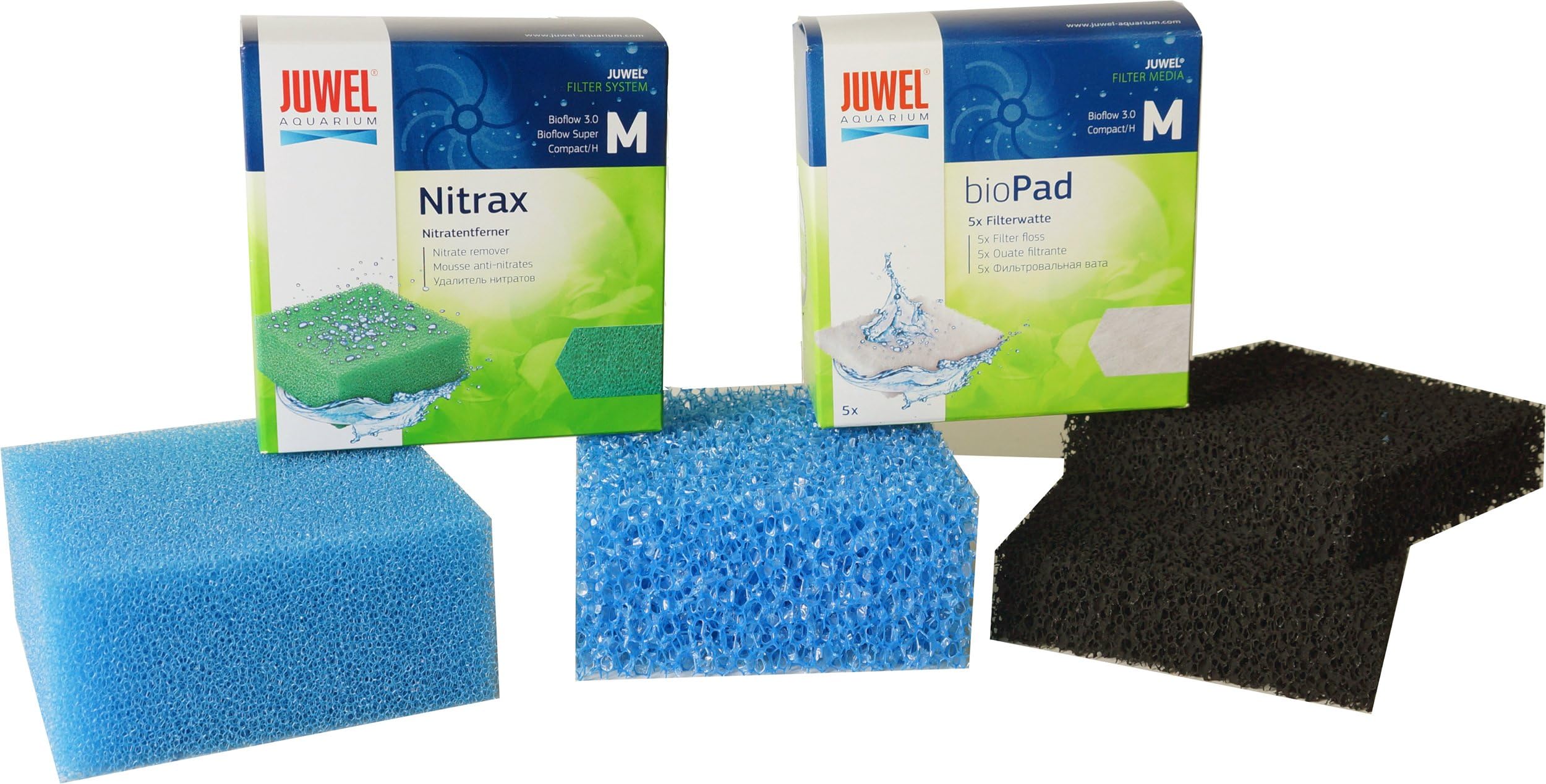 SUPTMAX Friscer Filter Media Set for all Juwel Bioflow Filter with Biopad, Nitrax, Carbon and Filter Foam (M - Bioflow 3.0)