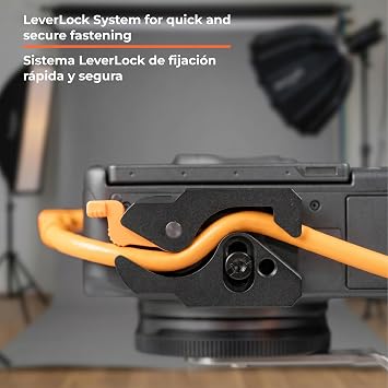 Tether Tools TetherGuard LeverLock Tripod Plate Port Protection | Tripod Plate for Cable Management | 5-Point Protection System | Secures Cable to Camera Port | Arca-Compatible Tripod Mount