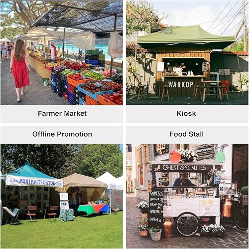 Miniatura 2 de Instahibit Tienda de campaña desplegable para exteriores de 10 x 20 pies con 4 paredes laterales con cremallera para ventana, boda, fiesta, toldo