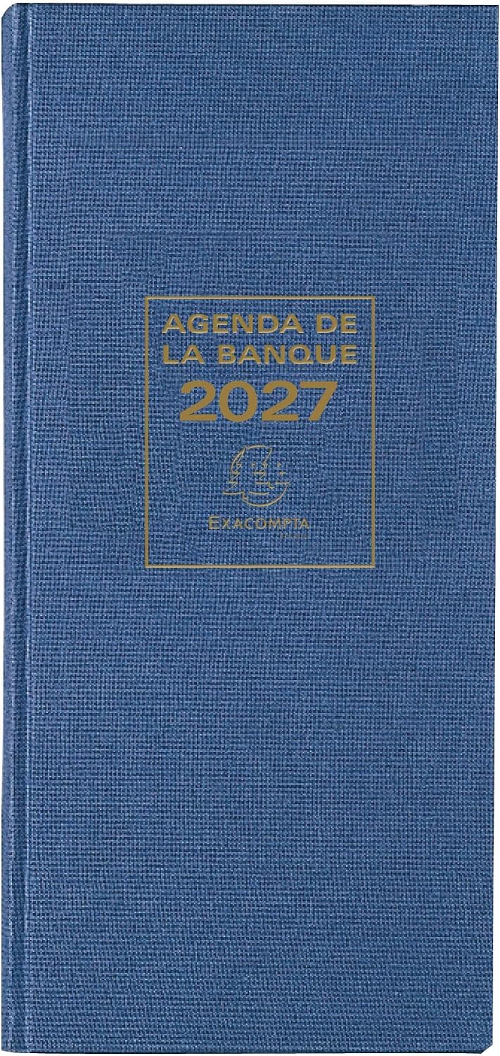 EXACOMPTA - Agenda giornaliera da ufficio Banchiere Long Euro e Centesimi - gennaio 2024 a dicembre 2024 - Formato 16 x 34 cm - 1 volume - Colori casuali