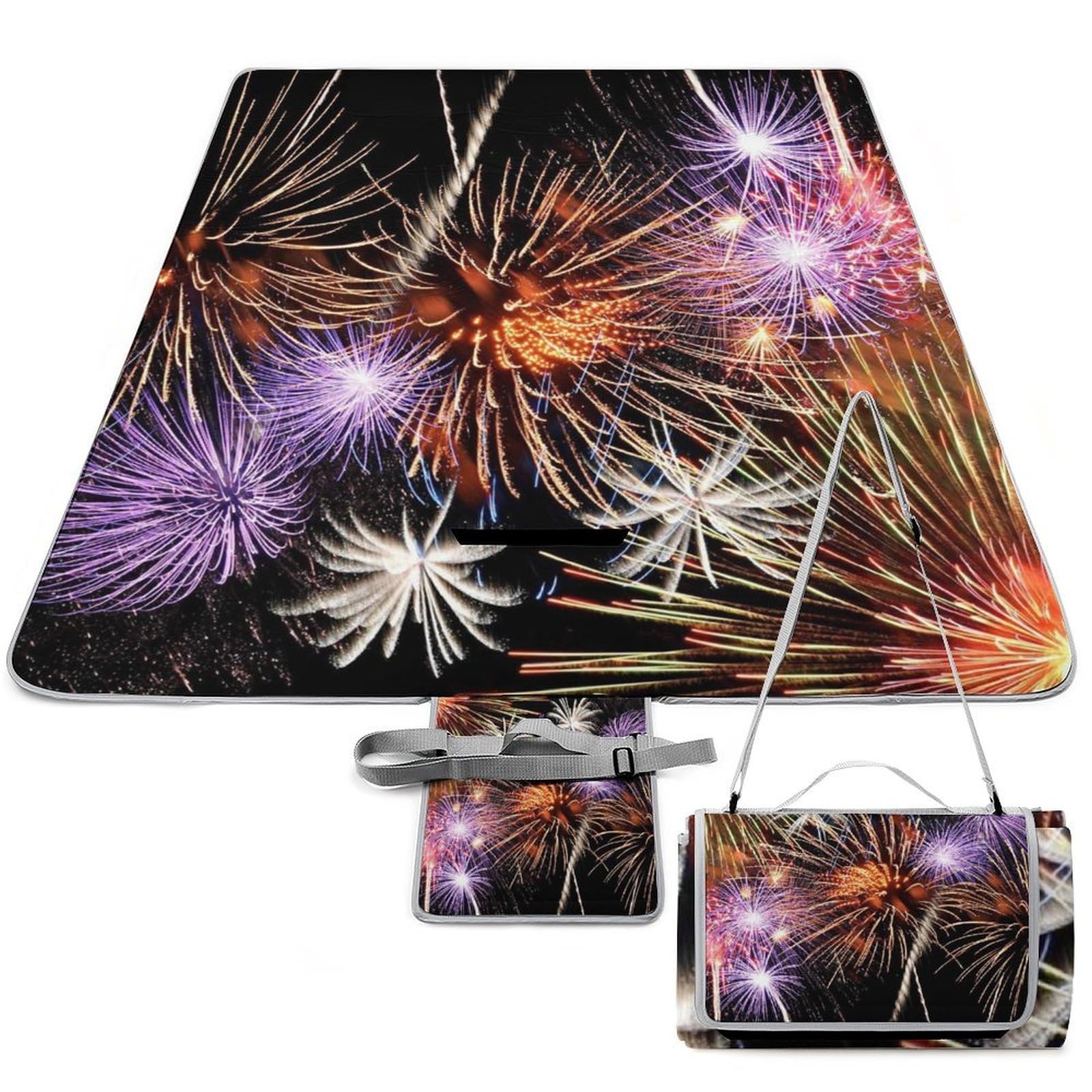 Couverture de pique-nique pliable et tapis de sol extérieur étanche Explosion Firework