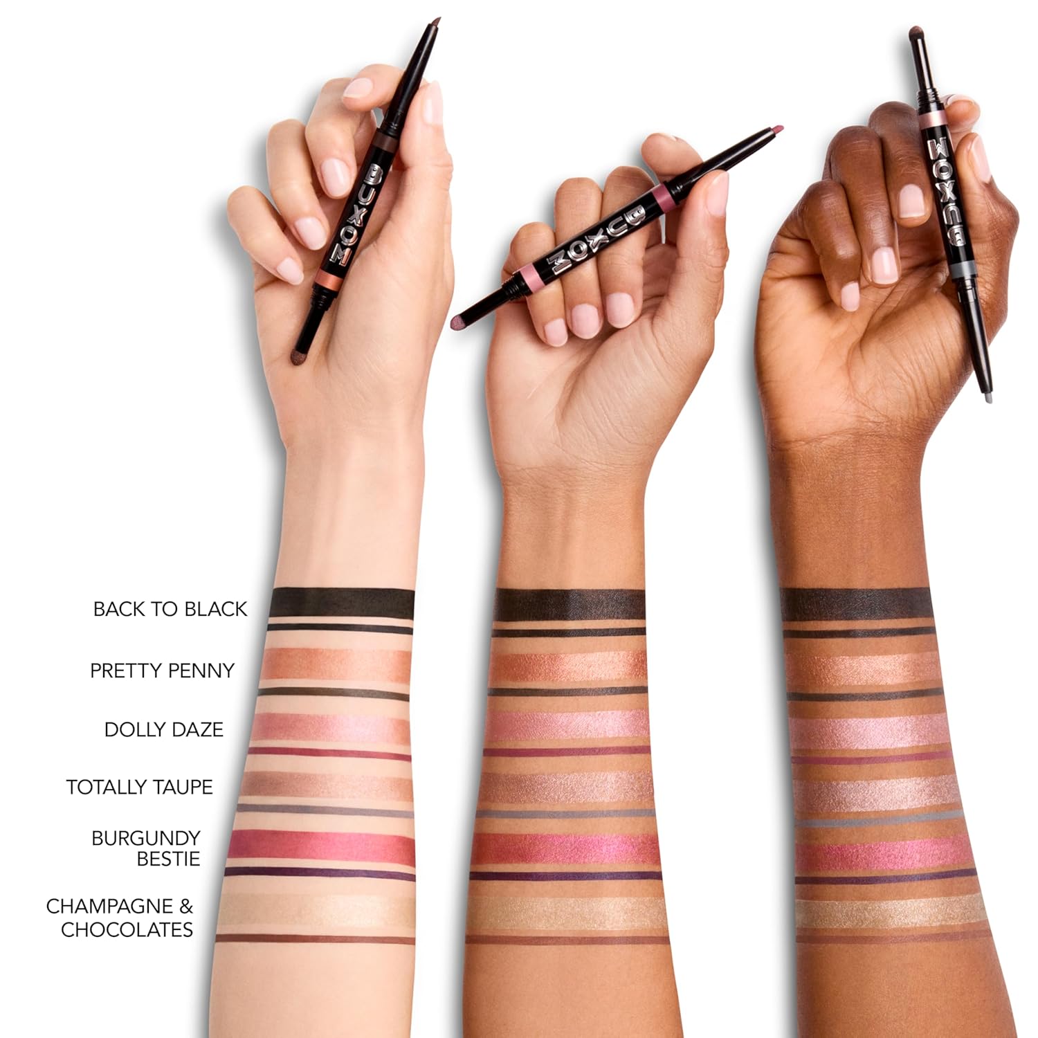 BUXOM Flip Side Dual-Ended Eyeliner & Shadow Duo, Waterline-Safe Liner & Crease-Proof Shadow, Longwear, Primer-Infused, Safe for Contact Lens Wearers, Clean Vegan Formula