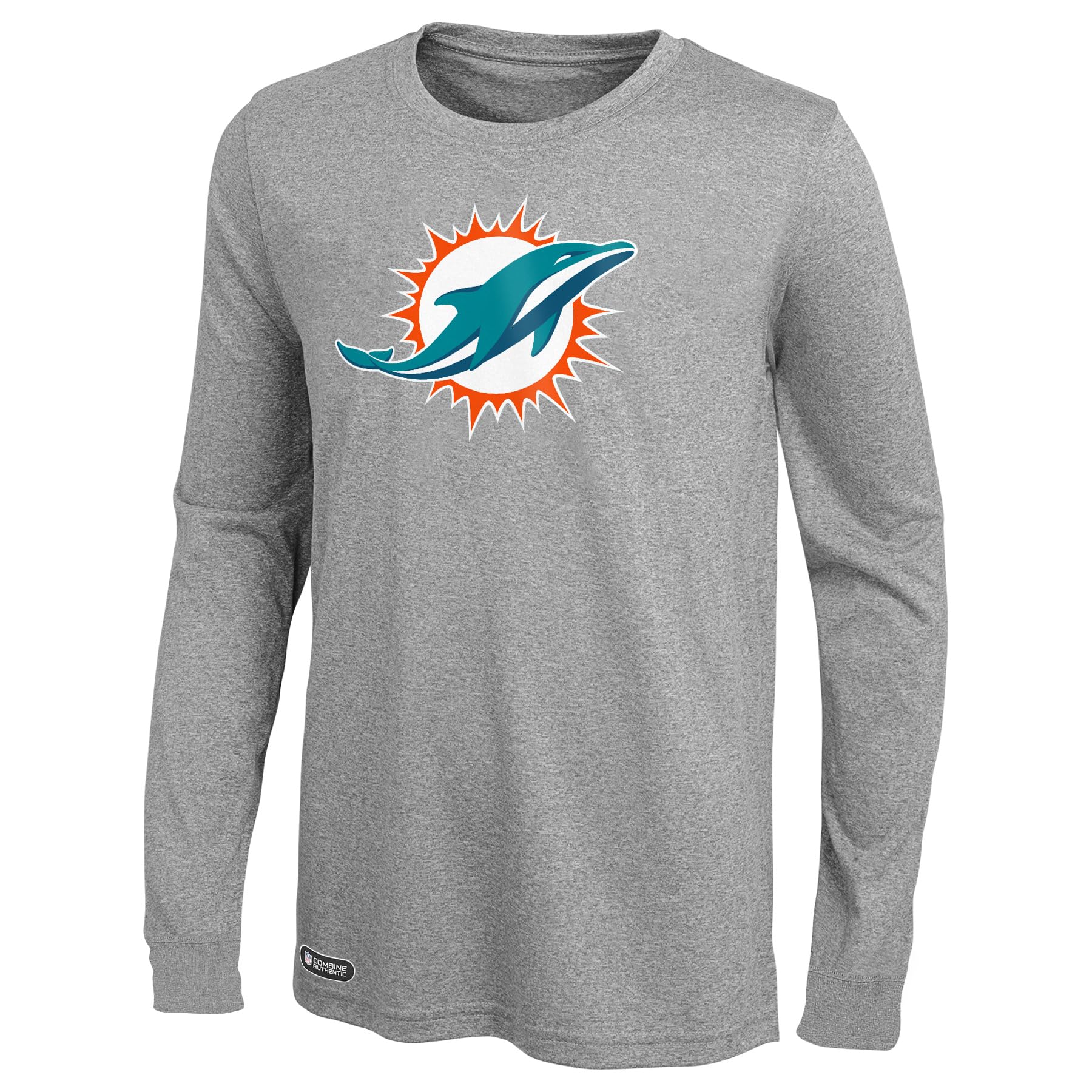 Outerstuff NFL Men's Primary Stadium Logo Long Sleeve Tee, Miami Dolphins, X-Large Team Color