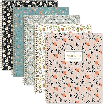 Notebook A4 - A4 Notebook Journal, Notebook with Elegant Cover, Pack of 5
