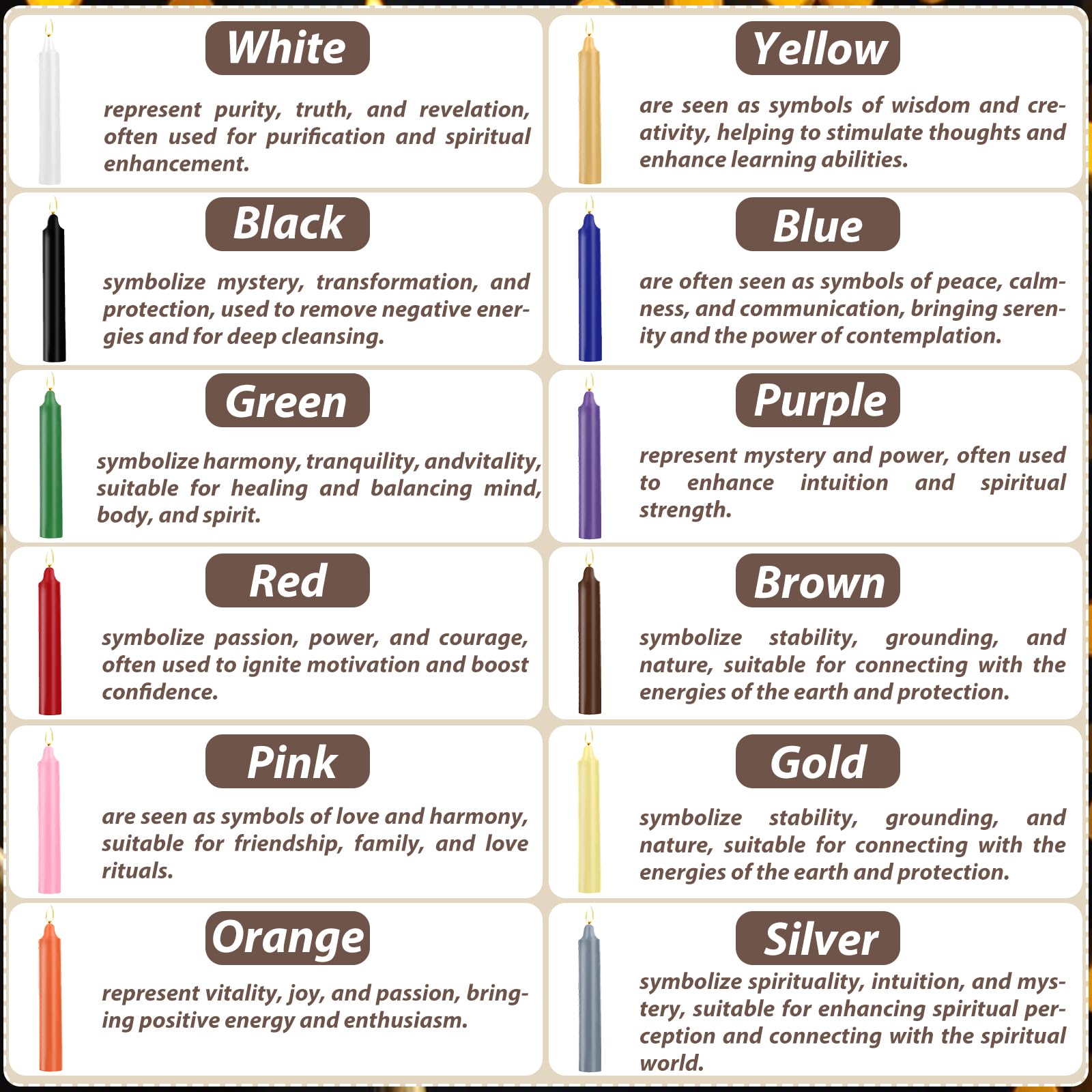 24 Pack Multicolor Spell Chime Candles – Premium Mini Unscented Taper Candles for Rituals, Prayer, Meditation, Altar, Spells – 4" Tall – Ideal for Witches & Spiritual Practices