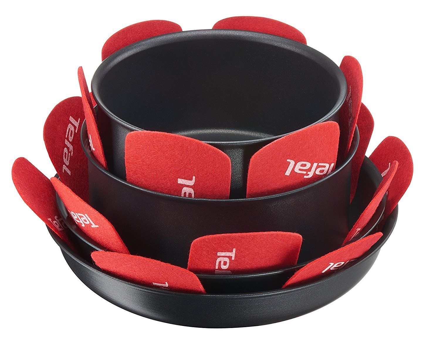 TEFAL Ingenio K2203004 Separatory do patelni i garnków Ingenio, Filcowe przekładki chroniące przed zarysowaniami, 4 sztuki, 38 cm