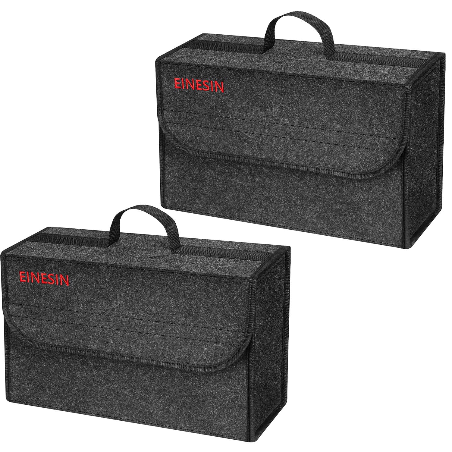 Einesin Auto Organizer Toolbag, Kofferraum Organizer aus Filz mit Klett Fixierung, Auto Zubehör für Werkzeug & Autopflege, Auto Organizer Kofferraum, Kofferraumtasche