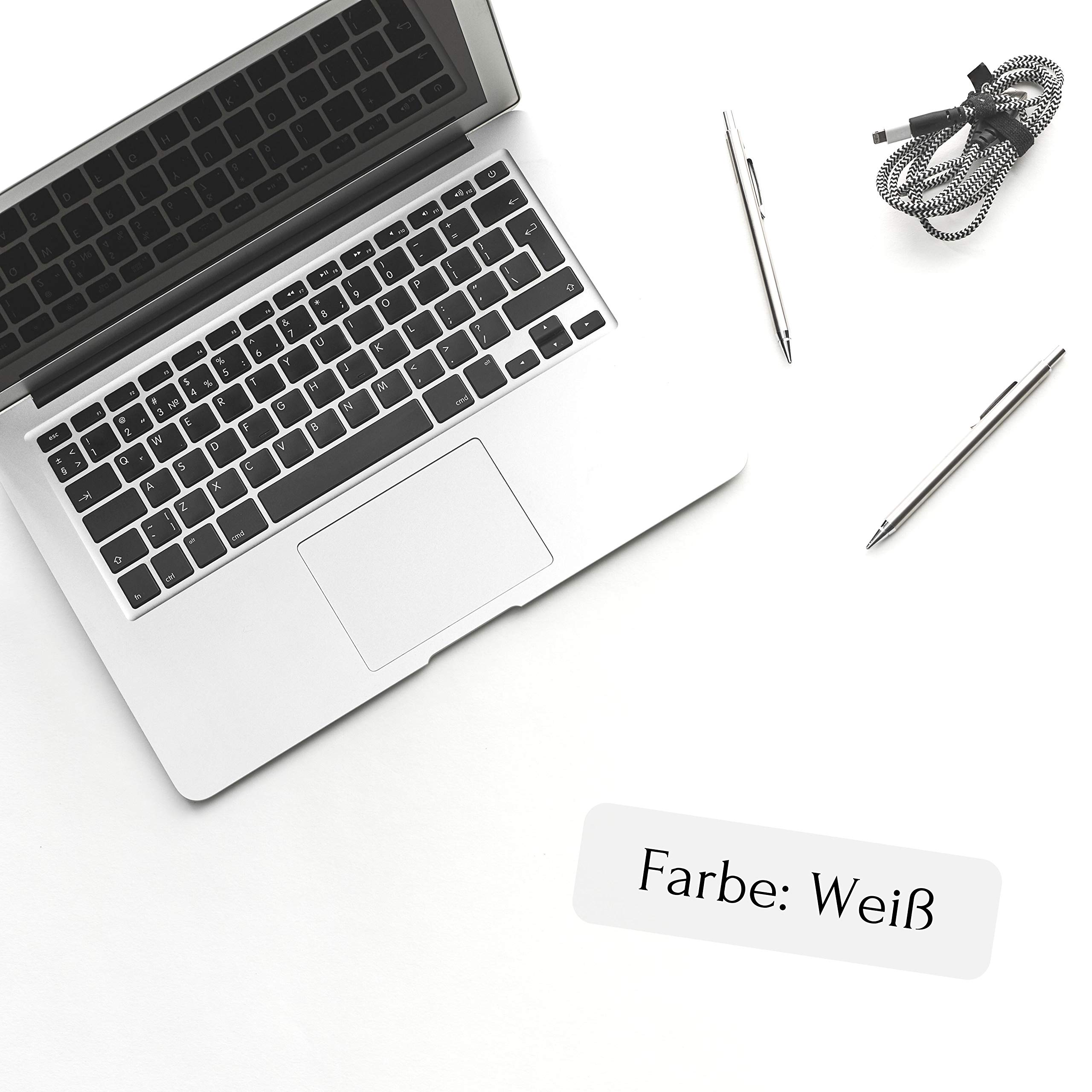 Stella Trading PRIMUS 2 Schreibtisch mit Schubladen, Weiß - Bürotisch Computertisch fürs Homeoffice mit Stauraum und offenen Ablagefächern - 145 x 74 x 65 cm (B/H/T) | Bürotisch Computertisch fürs Homeoffice, 3 Schubladen, eine abschließbar, Fach mit Tür,