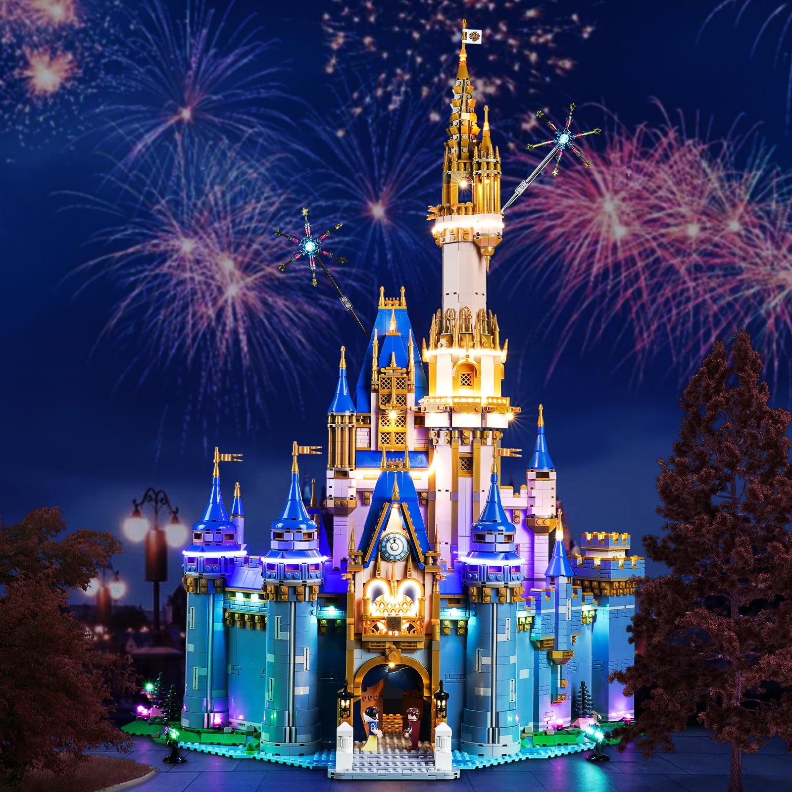 Zestaw oświetlenia LED do Lego 43222 nowy zamek Disneya (bez Lego), zestaw oświetlenia dekoracyjnego do Lego Classic Disney Castle Model kreatywna zabawka - wersja standardowa