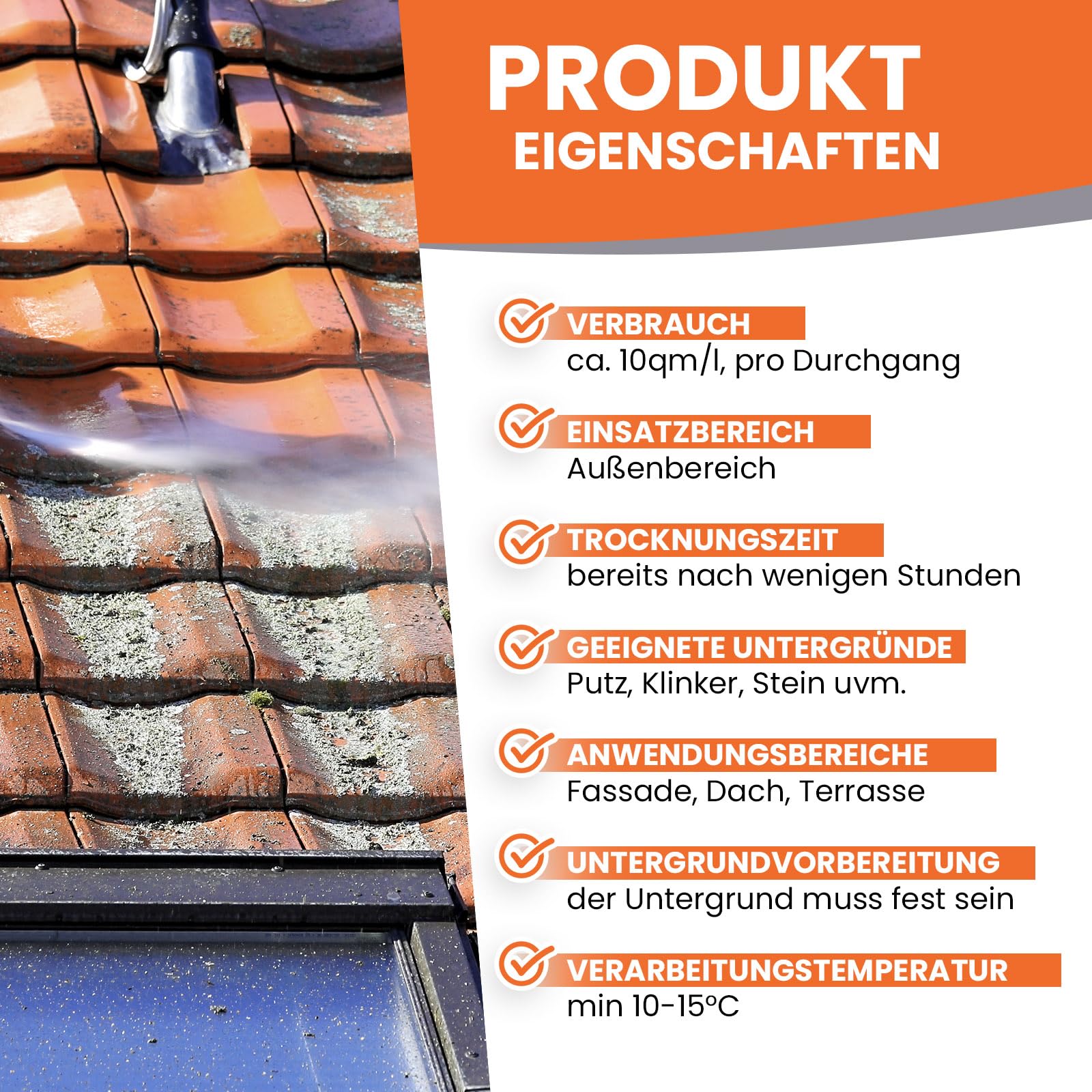 Algenreiniger 2,5L Set mit Sprühflasche und Vliestuch - Moosreiniger & Algenentferner für Pool, Whirlpool, Fliesen, Stein, Dach, Klinker, Fassade - Reiniger chlorfrei & säurefrei - BEKATEQ BE-509