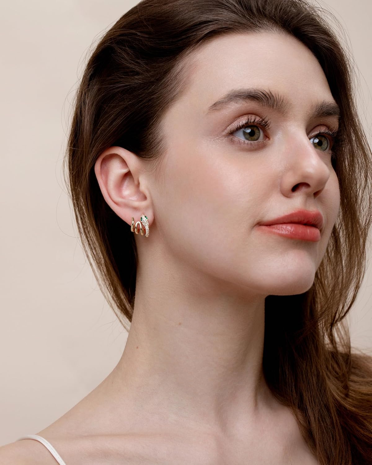 Snake Earrings, 14K Gold/Silver Plated Dainty Stud Earrings Simple Hypoallergenic Gothic Dangle Earrings Jewelry for Women - Image 4