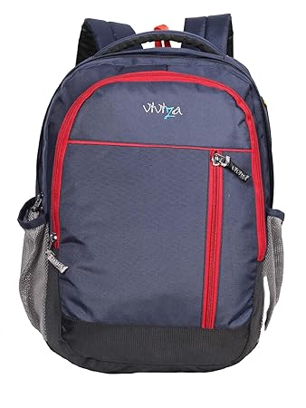 Viviza Bags Polyester 21 LTR Navy Blue School and College Backpack
