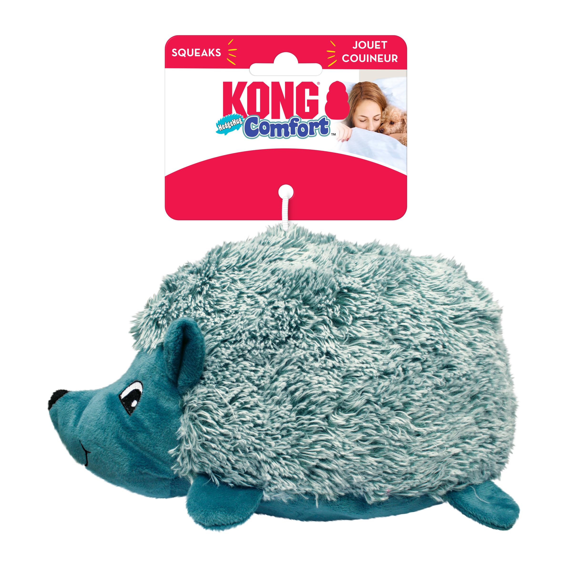Amazon.com : KONG Comfort Hedgehug Plush Dog Toy  Soft Squeaky Cuddly Toy  for Dogs, Ideal for Gentle Chewers and Snuggling (Medium (2 Pack)) : Pet  Supplies