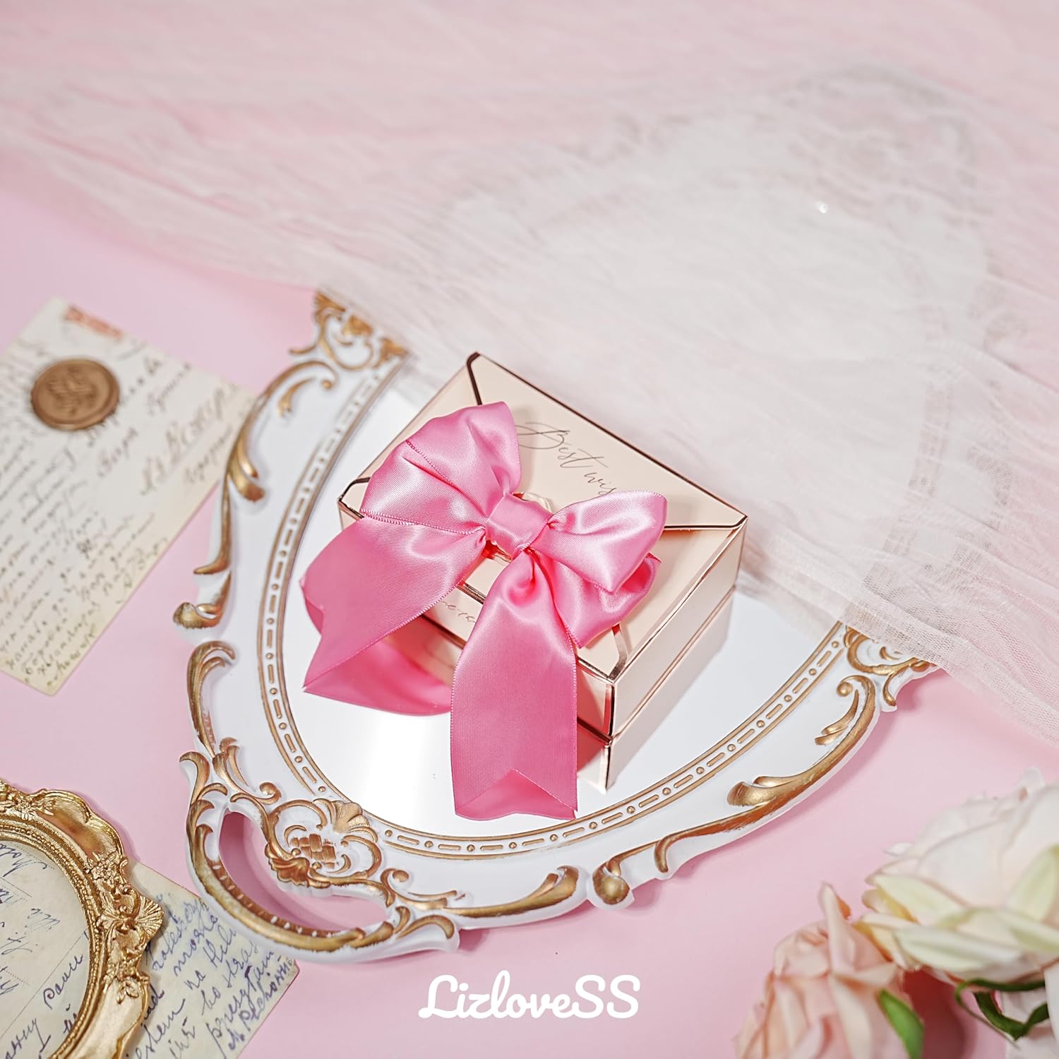 Hot Pink Bows with Twist Ties 3.5 Inch Pre-Tied Double Satin Ribbon Bows for Gift Wrapping, Crafts, Wedding Decor, Treat Bags, Candy Apple, Cake Pops, Party Favors, Baby Shower (24 Pack) - Image 5