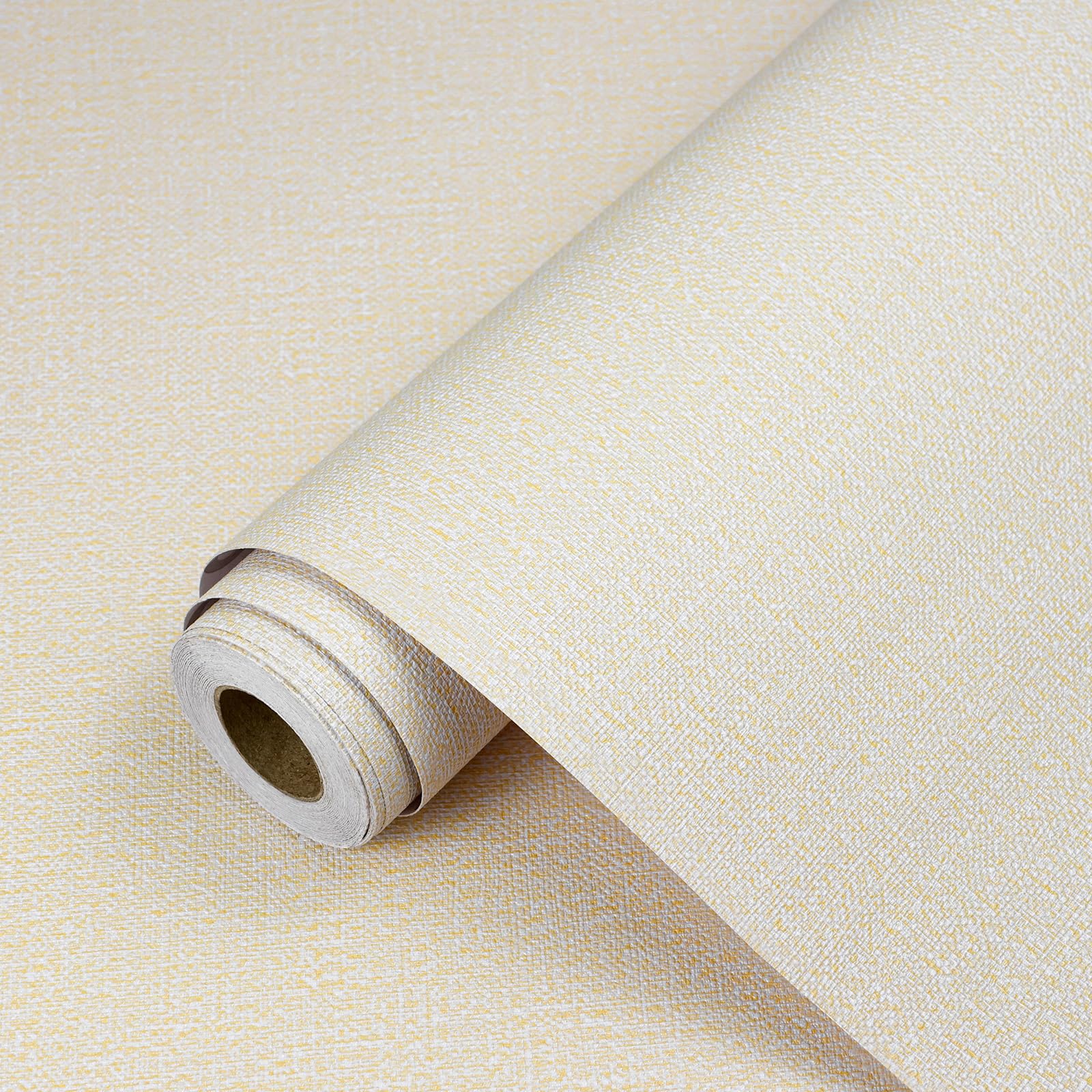 Uooar Beige Peel and Stick Wallpaper 44cmx508cm Textured Contact Paper Removable Self Adhesive Vinyl Wallpaper for Bedroom Living Room Kitchen Cabinets