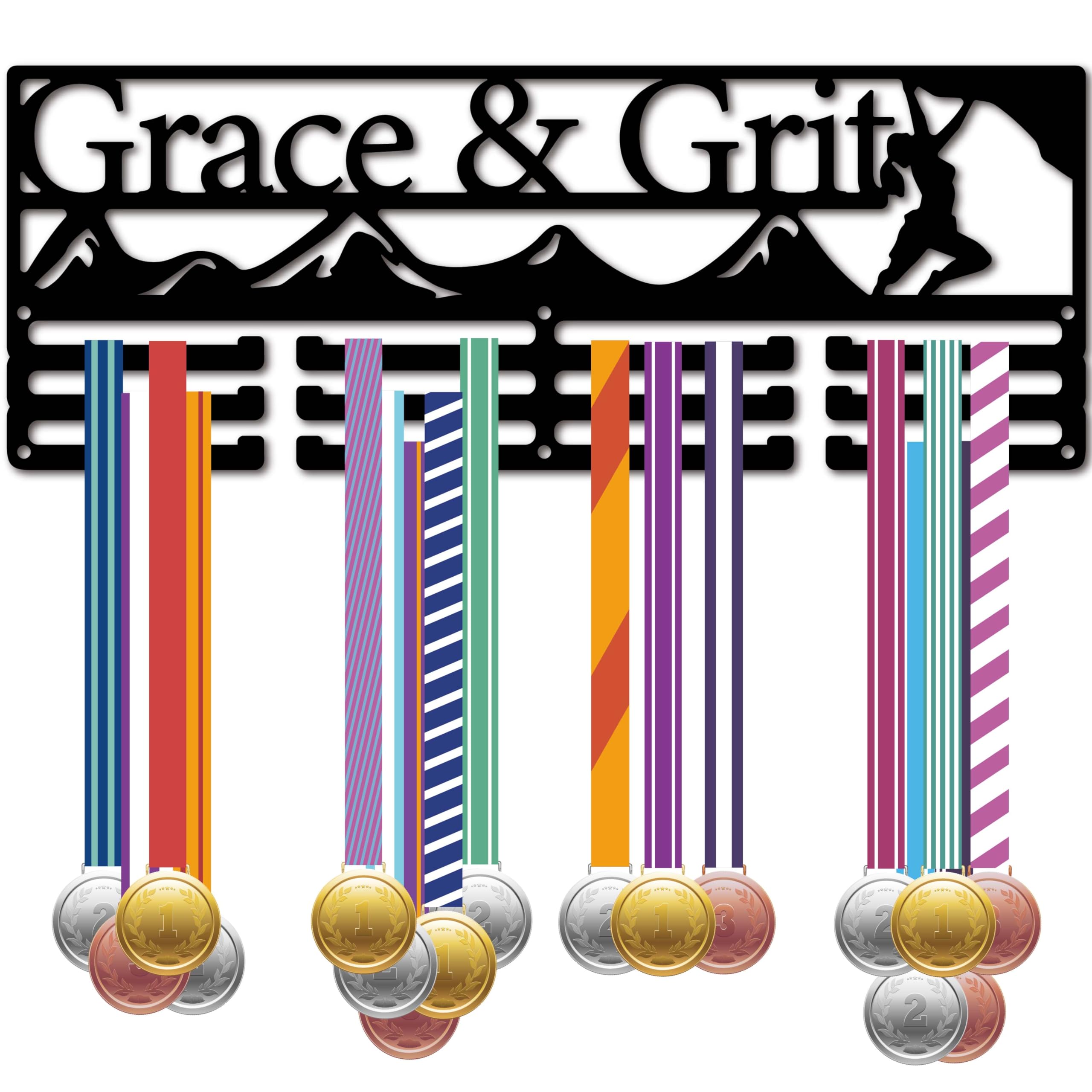 Porta Medaglie Scherma In Ferro - Espositore Per 60+ Medaglie | Gancio Parete 40x15cm CREATCABIN