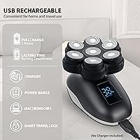 Vista 6 de Afeitadoras magnéticas de cabeza 2026 para hombres calvos, maquinilla de afeitar eléctrica para hombres, afeitado para hombre con recortadora