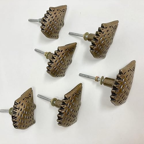 Miniatura 5 de Erizo vintage bronce antiguo hecho a mano Metal Animal Armario Perillas de puerta, tiradores de cajón manijas de puerta de gabinete