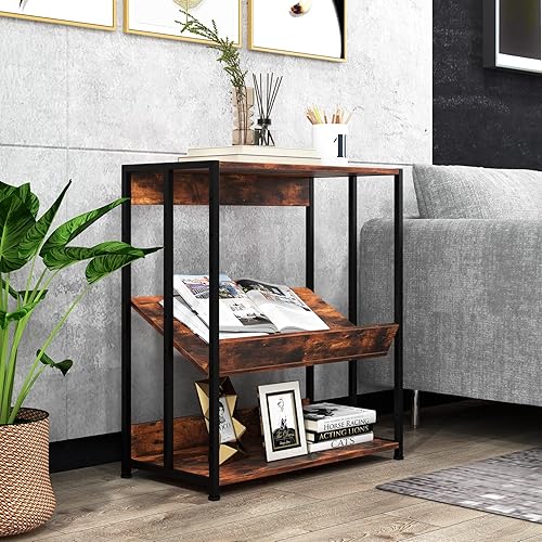 Miniatura 2 de Tangkula Estantería industrial de 5 niveles con estantes ajustables y marco de metal, estantería de 5 estantes y estanterías, estante de